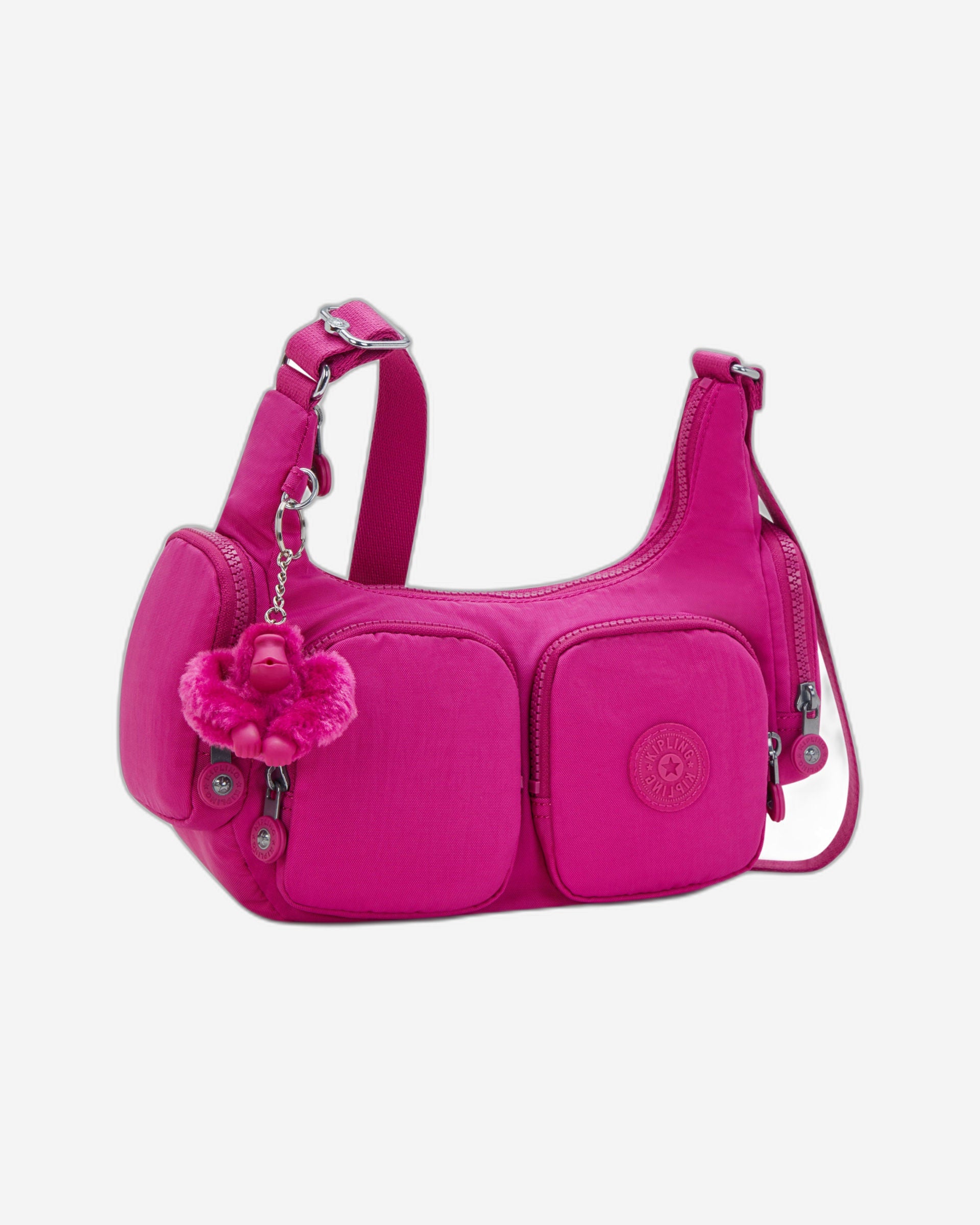 حقيبة كتف كيبلينج ريكا إس صغيرة متوهجة باللون الفوشيا I4333-3KU