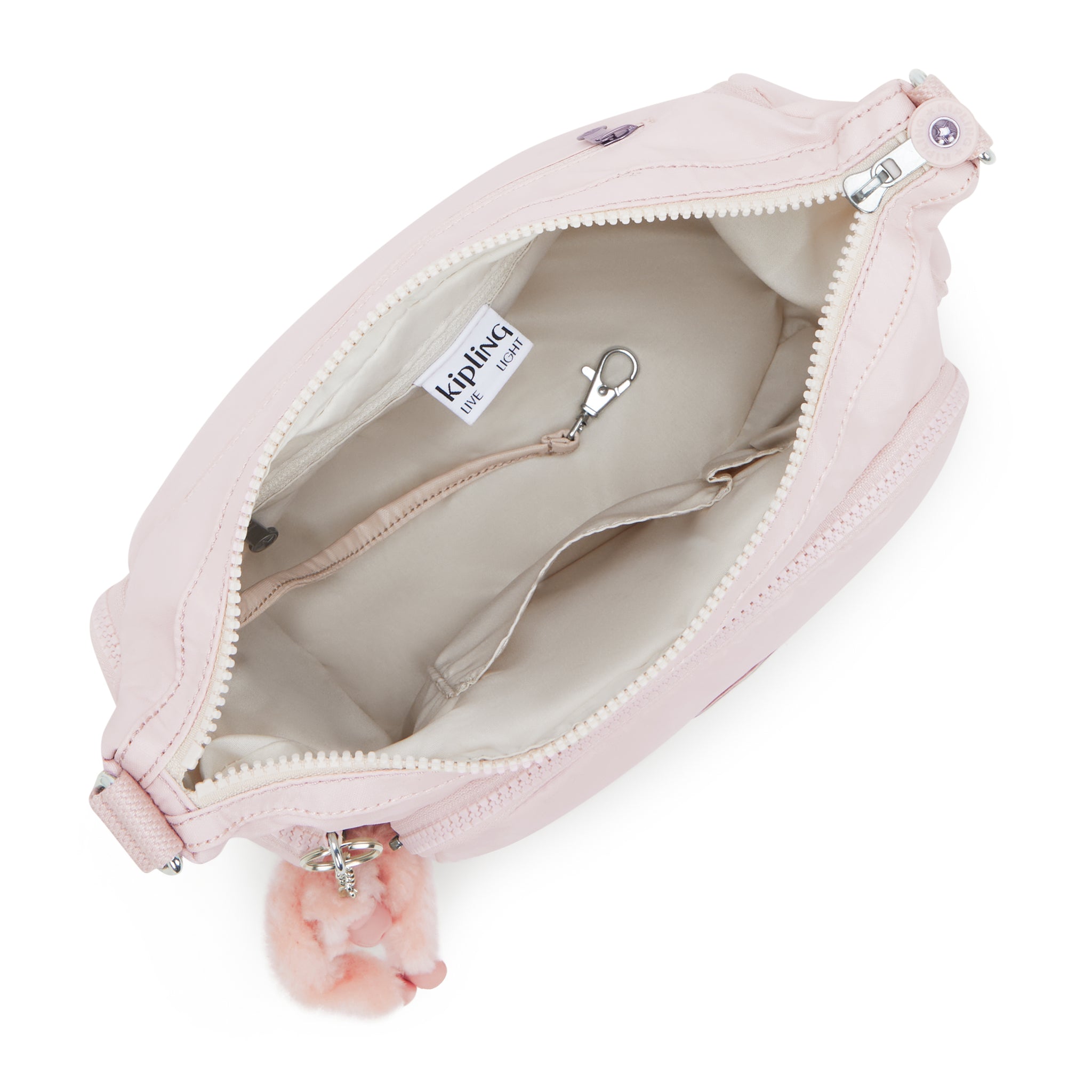 حقيبة كتف كيبلينج غاب إس بينك شاين متوسطة الحجم I4611-3DZ