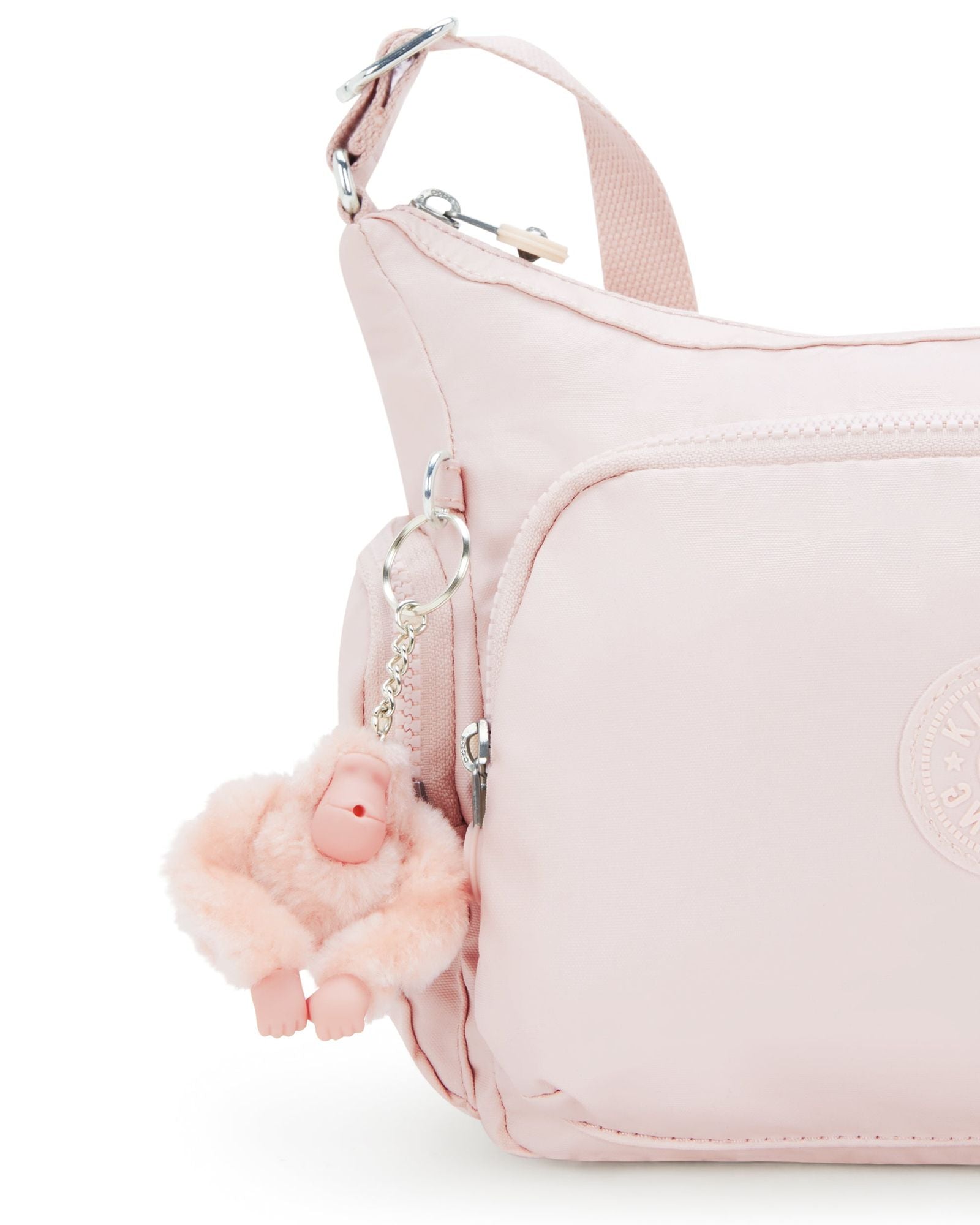 حقيبة كتف كيبلينج غاب إس بينك شاين متوسطة الحجم I4611-3DZ