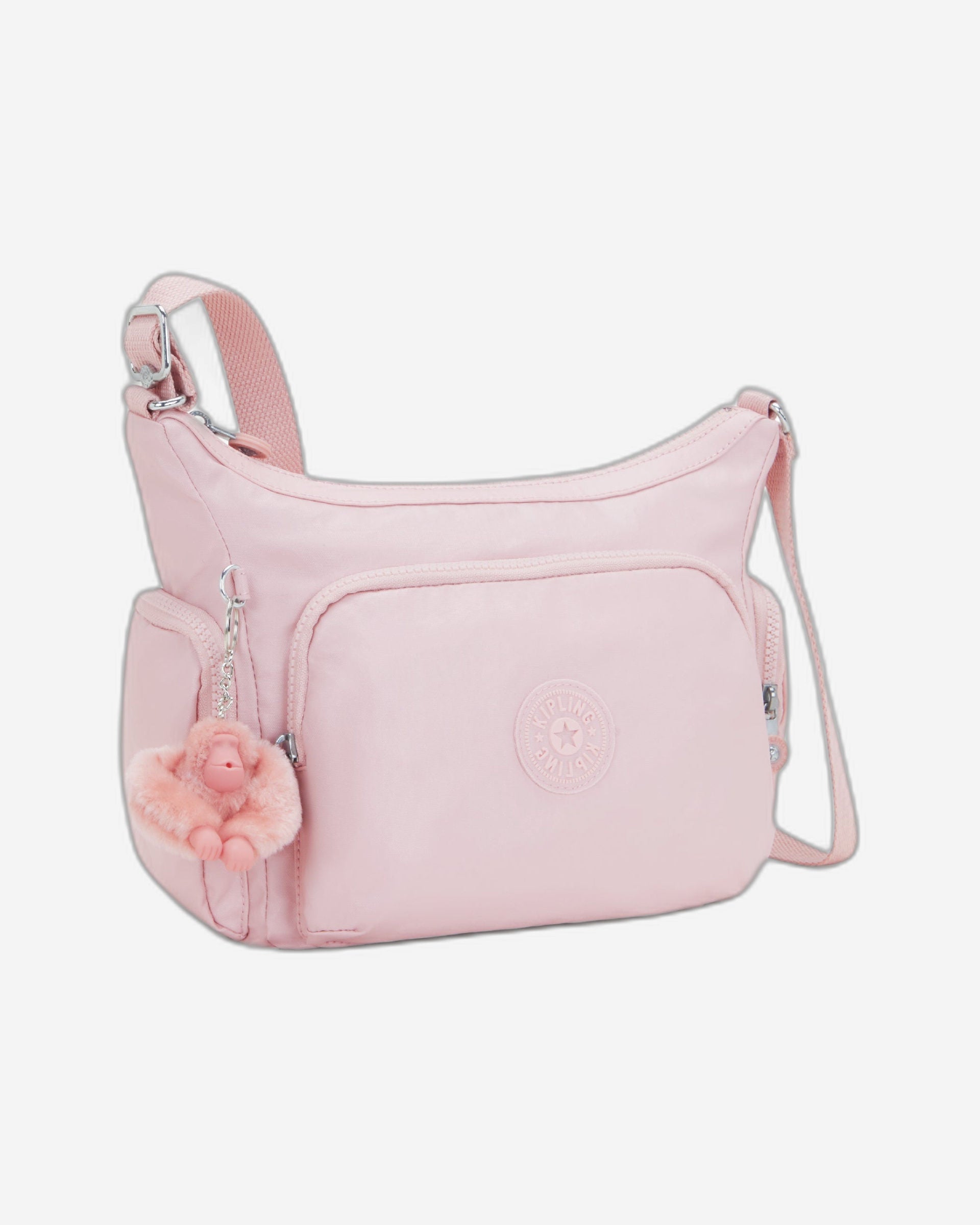 حقيبة كتف كيبلينج غاب إس بينك شاين متوسطة الحجم I4611-3DZ