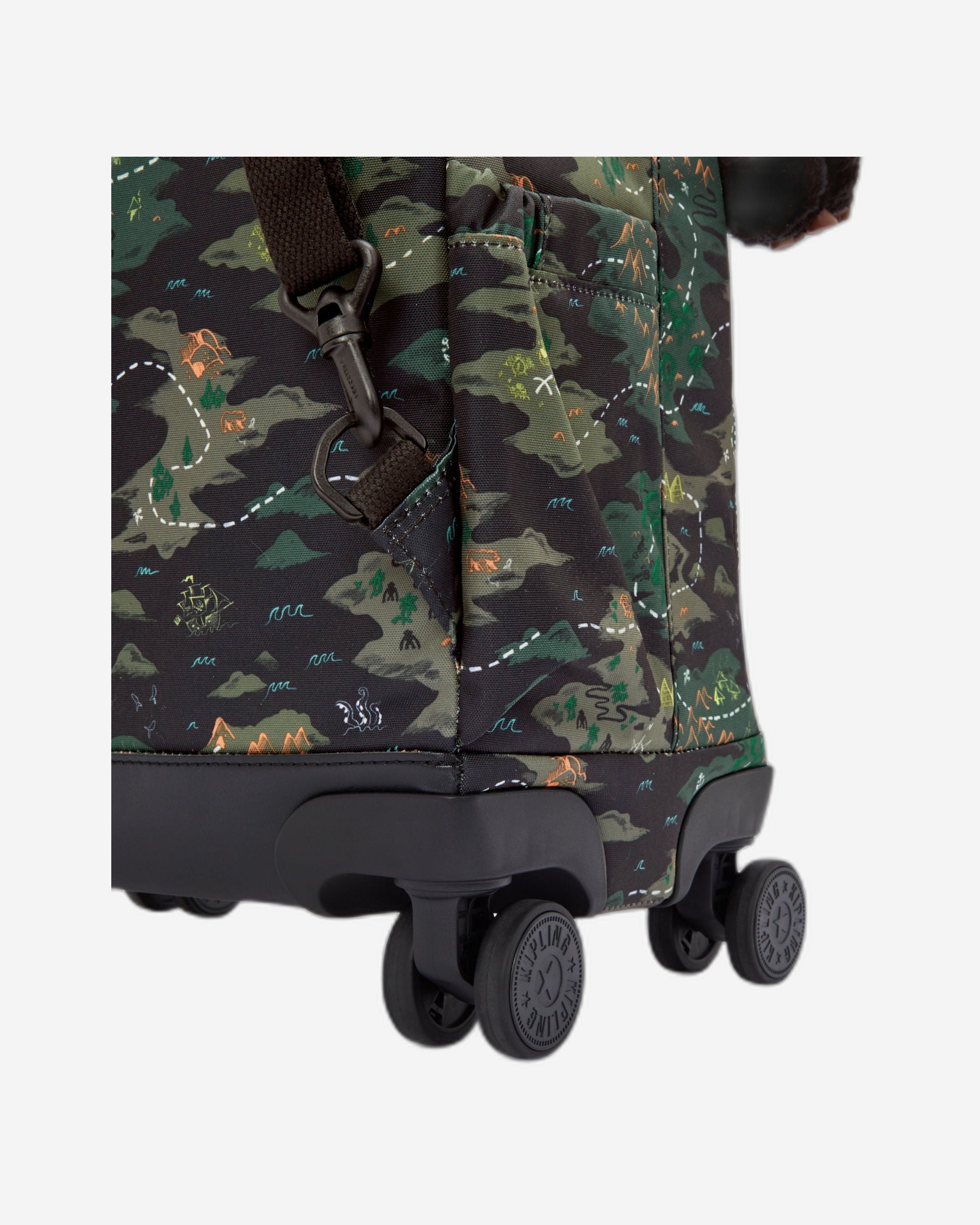 حقيبة ظهر KIPLING New Zea Camo Treasure Large ذات العجلات (مع حماية للكمبيوتر المحمول) I4674-3PB