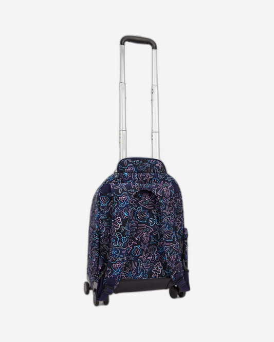 حقيبة ظهر Kipling New Zea Disco Fish كبيرة بعجلات مع حجرة للكمبيوتر المحمول I4674-4FK