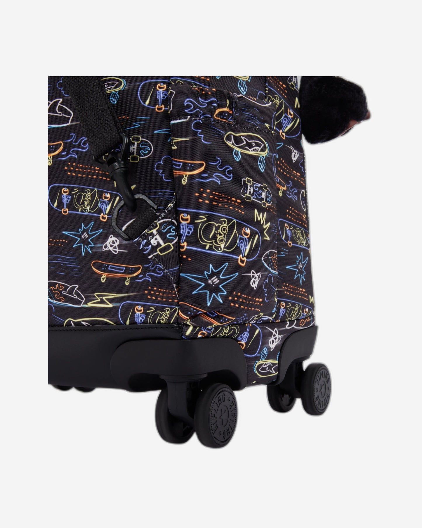 حقيبة ظهر Kipling New Zea Neon Skate كبيرة بعجلات مع حجرة للكمبيوتر المحمول I4674-71M