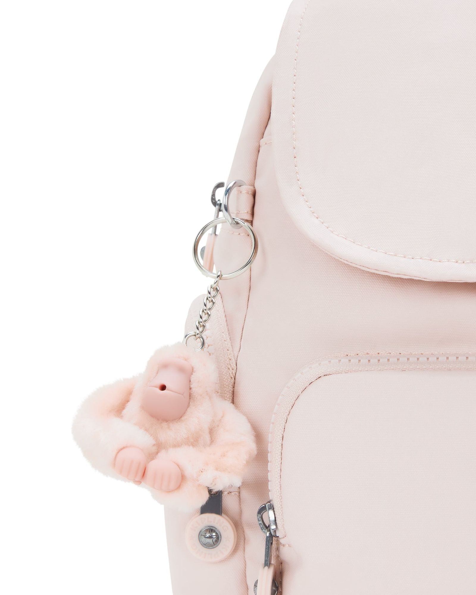 حقيبة ظهر كيبلينج سيتي زيب ميني بينك شاين صغيرة I4697-3DZ