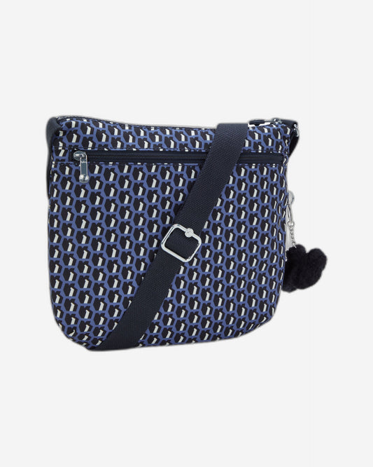 حقيبة كتف متوسطة الحجم من كيبلينج أرتو 3D K باللون الأزرق I4854-4JS