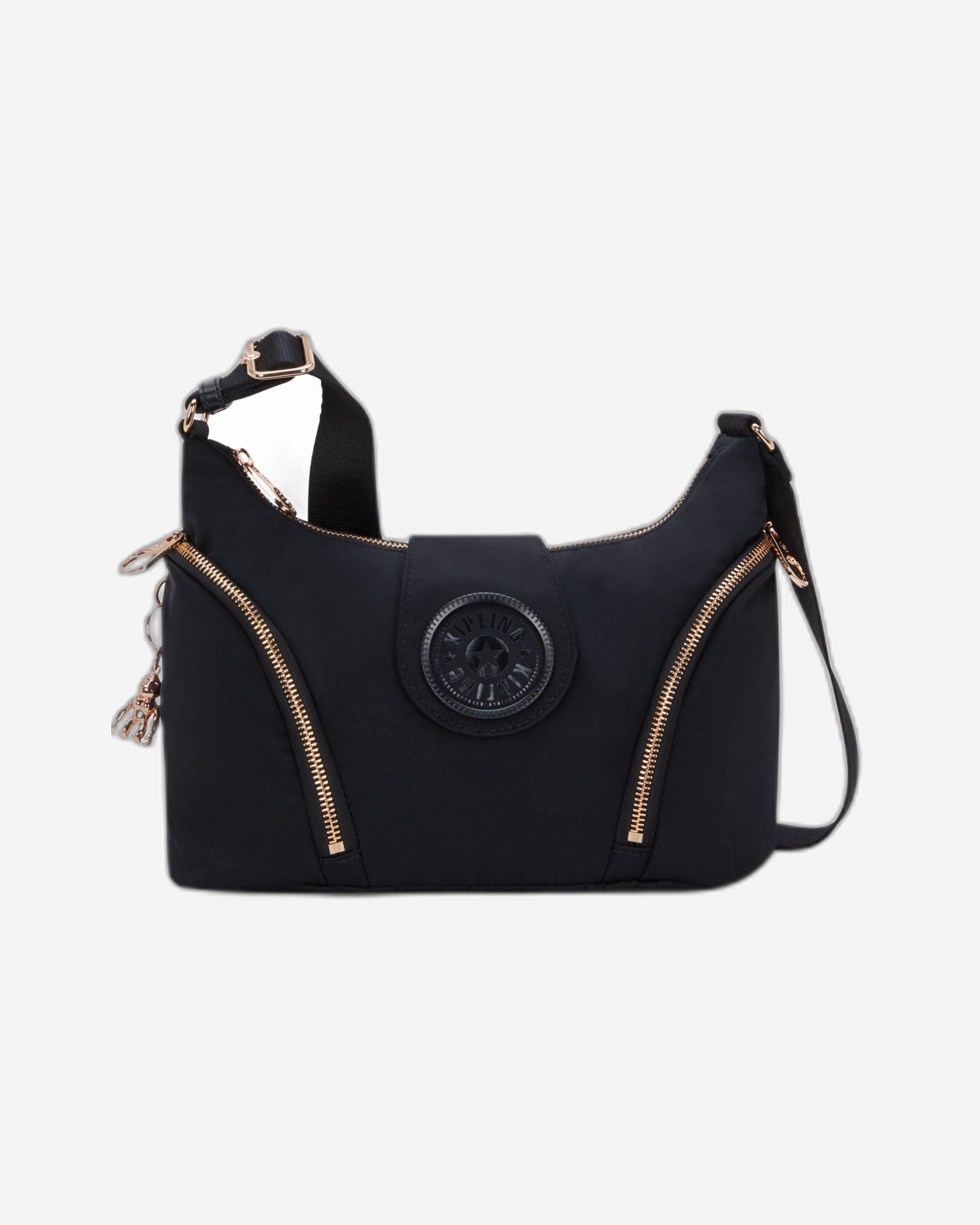 حقيبة كروس بودي متوسطة الحجم من كيبلينج سيرا إم، لون أسود ووردي وتوابل، I5107-62Q