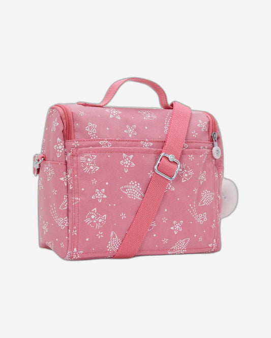 حقيبة غداء كبيرة جديدة من كيبلينج بتصميم قطط كيشيرو اللامعة (مع جيب لعربة السفر) I5356-5FR