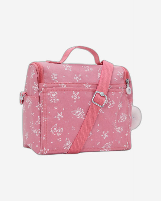 حقيبة غداء كبيرة من Kipling New Kichirou Glitter Cats (مع جيب ترولي) I5356-5FR