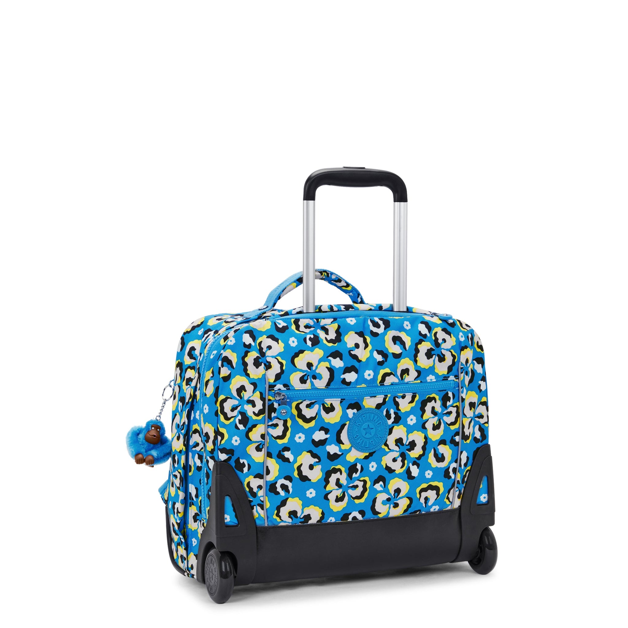 حقيبة ظهر كيبلينج كبيرة بعجلات للنساء بنقشة جلد الفهد - I5368-P2A