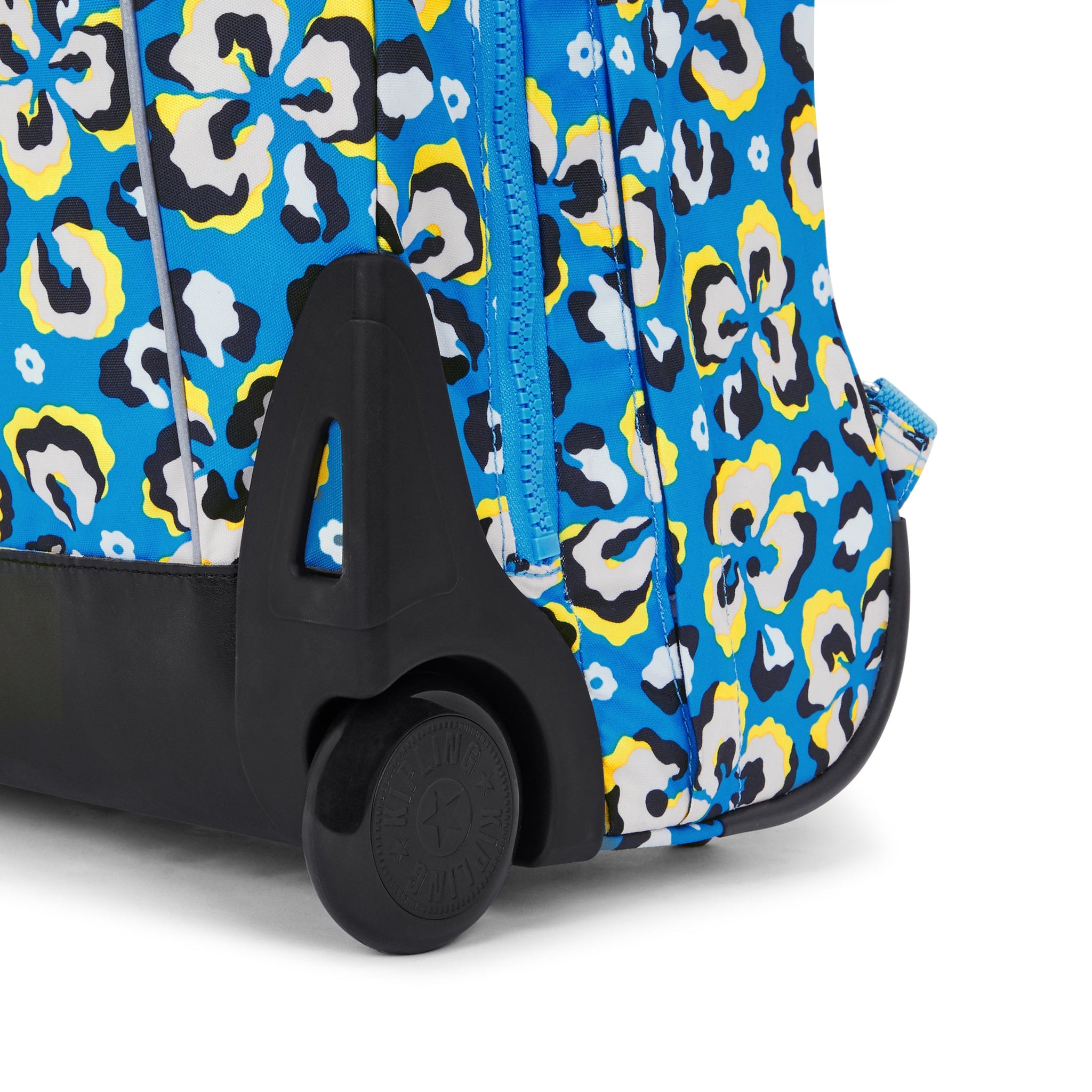 حقيبة ظهر كيبلينج كبيرة بعجلات للنساء بنقشة جلد الفهد - I5368-P2A