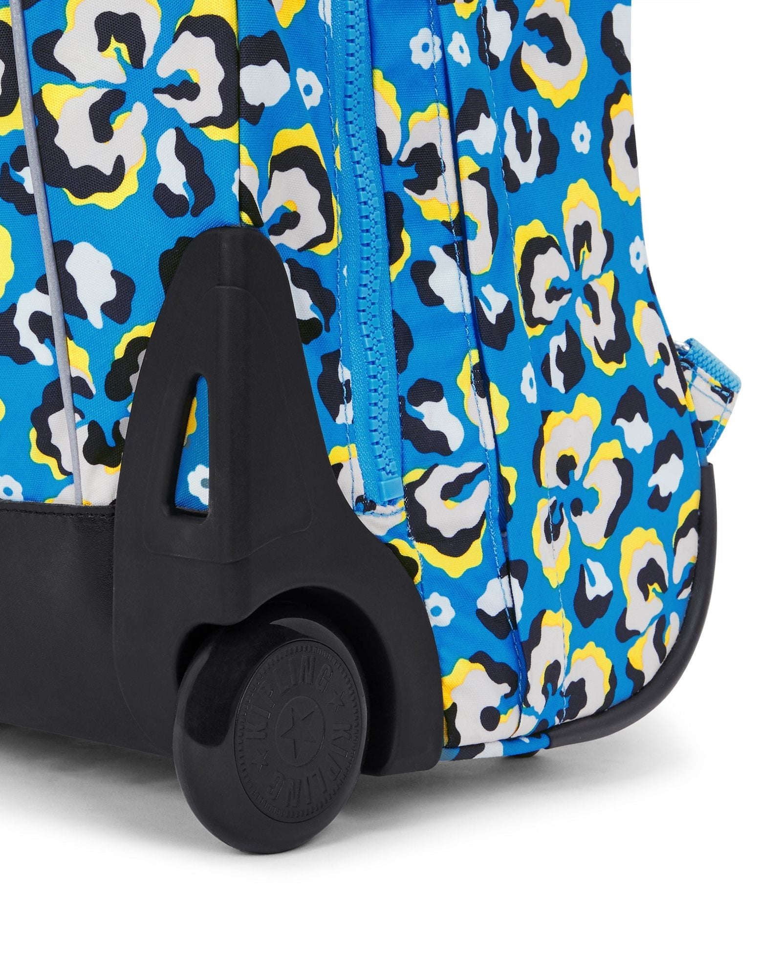 حقيبة ظهر كيبلينج كبيرة بعجلات للنساء بنقشة جلد الفهد - I5368-P2A