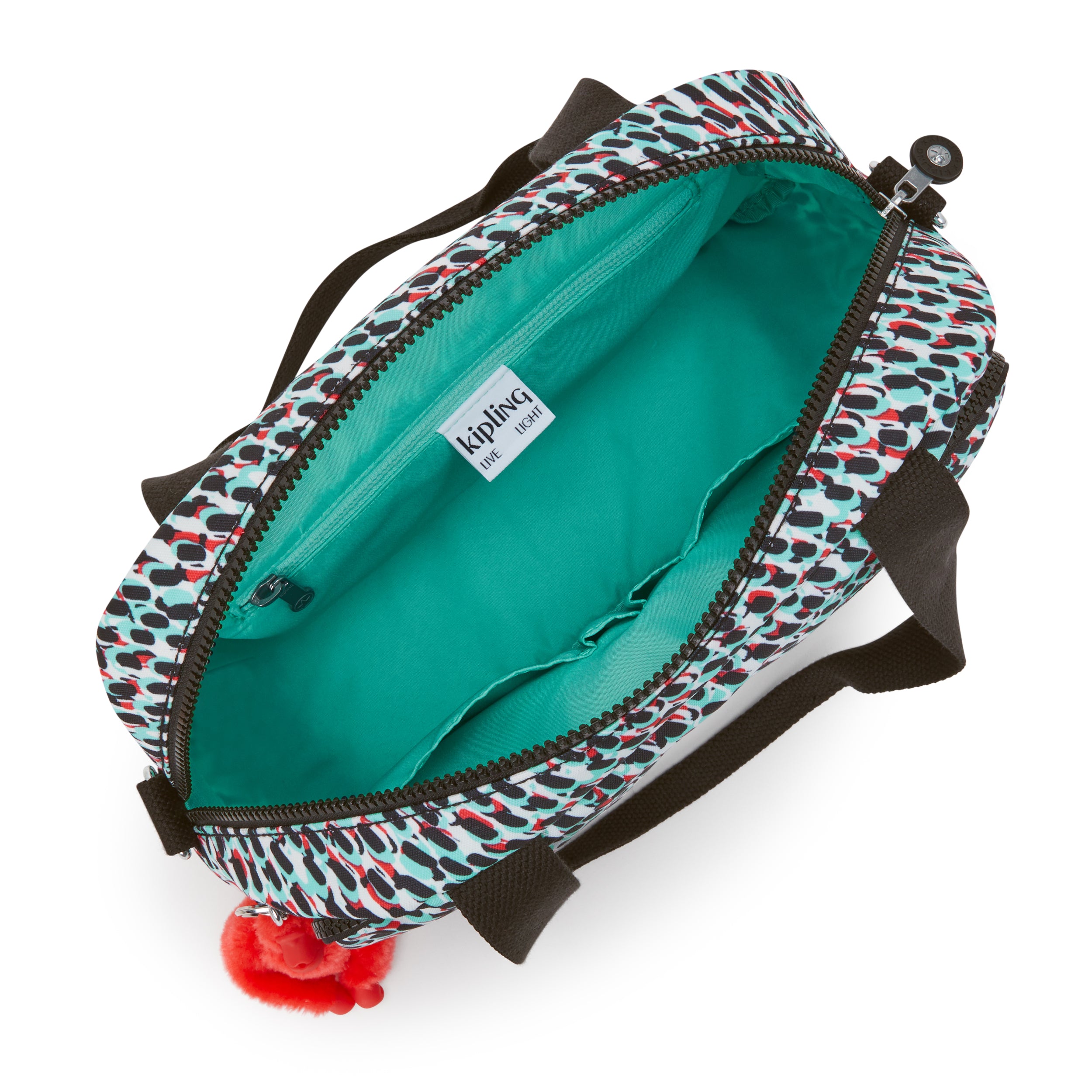 حقيبة كتف متوسطة الحجم بطبعة تجريدية من كيبلينج كول ديفيا C2I5479-GN6