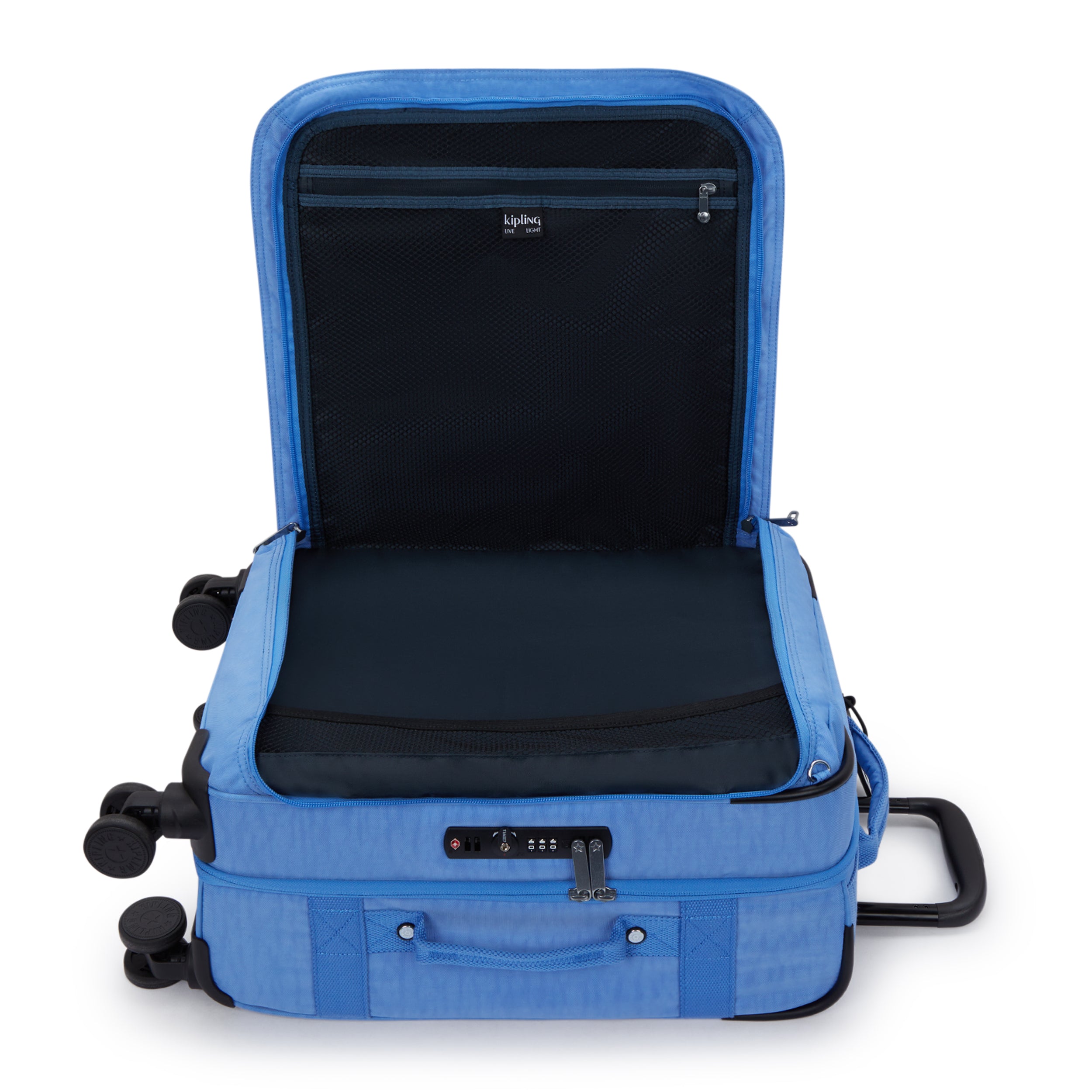 حقيبة سفر Kipling Spontaneous S صغيرة بعجلات بلون أزرق كوكتيل I5508-87S