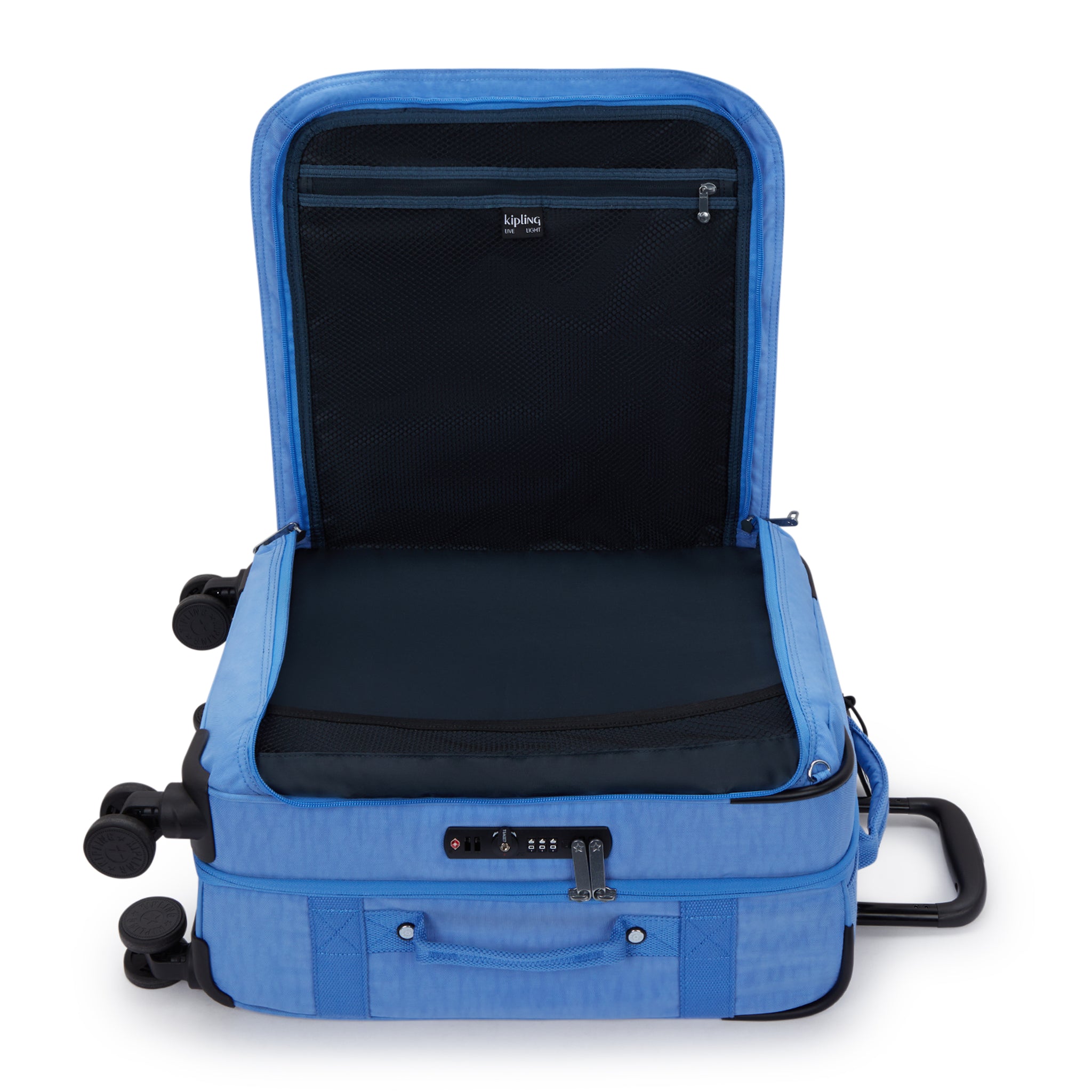 حقيبة سفر Kipling Spontaneous S صغيرة بعجلات بلون أزرق كوكتيل I5508-87S