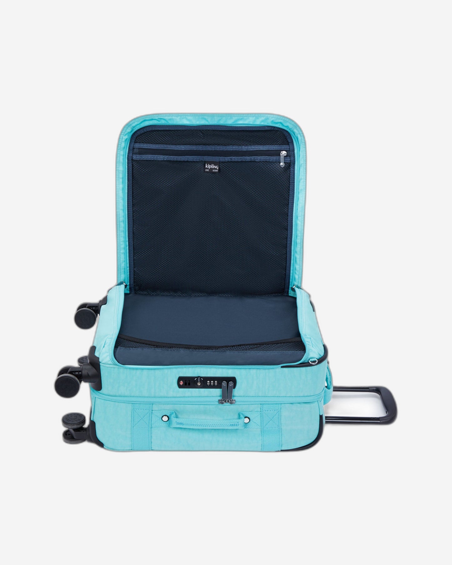 حقيبة سفر Kipling Spontaneous S Deepest Aqua صغيرة الحجم بعجلات C2I5508-T6E