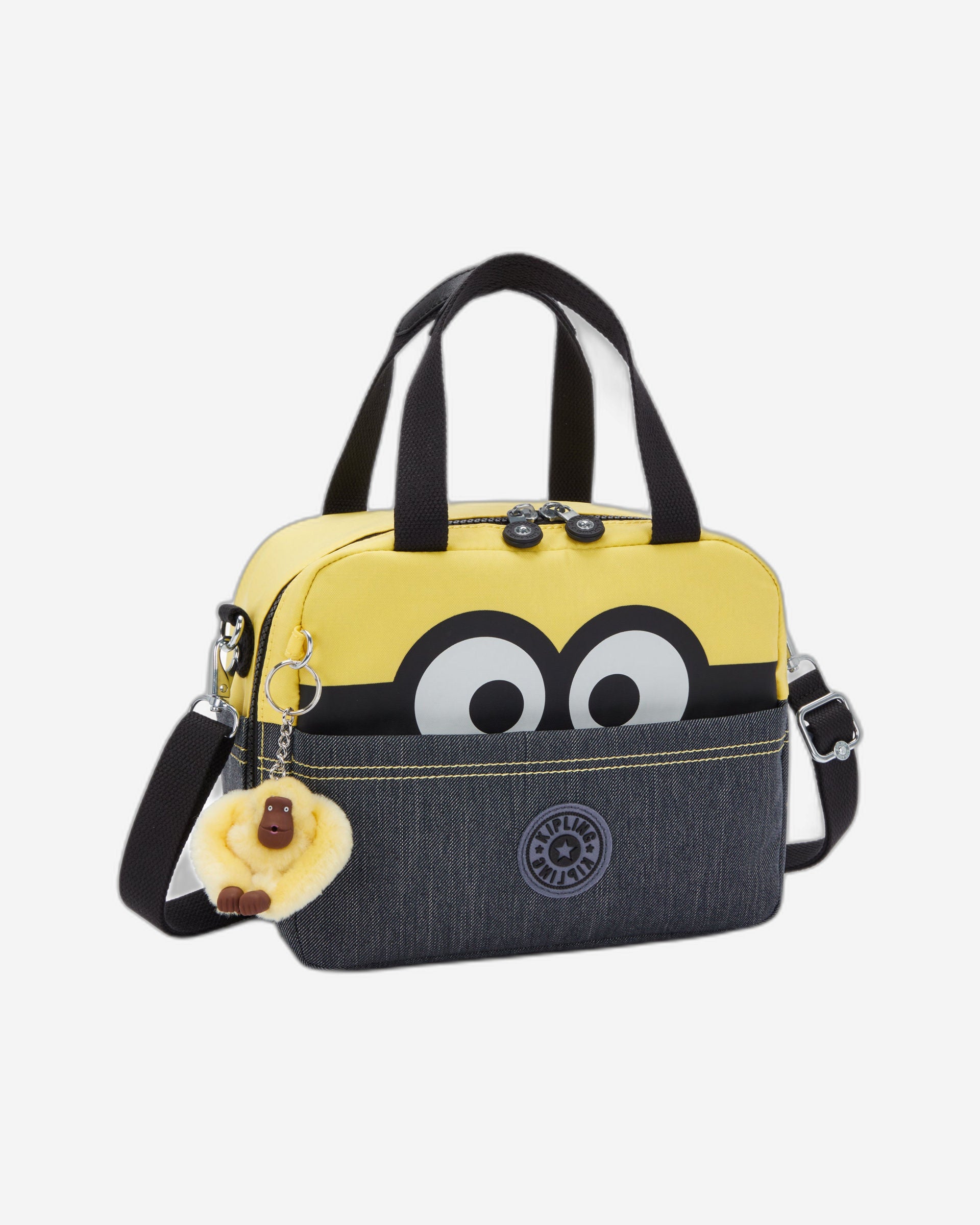 حقيبة غداء كبيرة من Kipling Miyo Minion Jeans Bl مع جراب عربة C2I5533-MI8