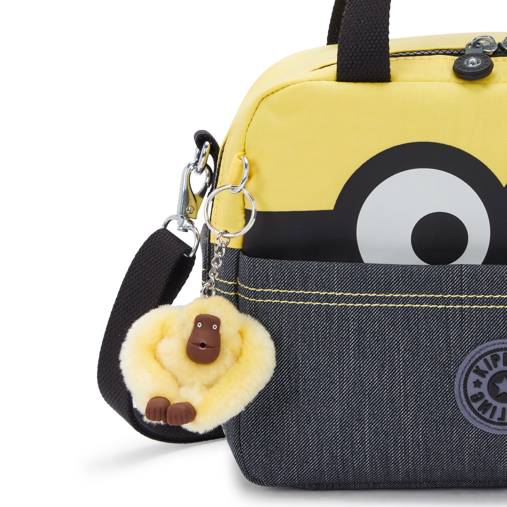 حقيبة غداء كبيرة من Kipling Miyo Minion Jeans Bl مع جراب عربة C2I5533-MI8