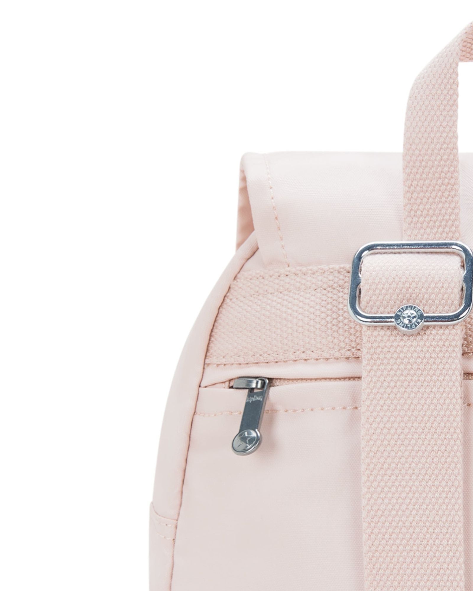 حقيبة ظهر كيبلينج سيتي زيب إس صغيرة وردية لامعة I5634-3DZ