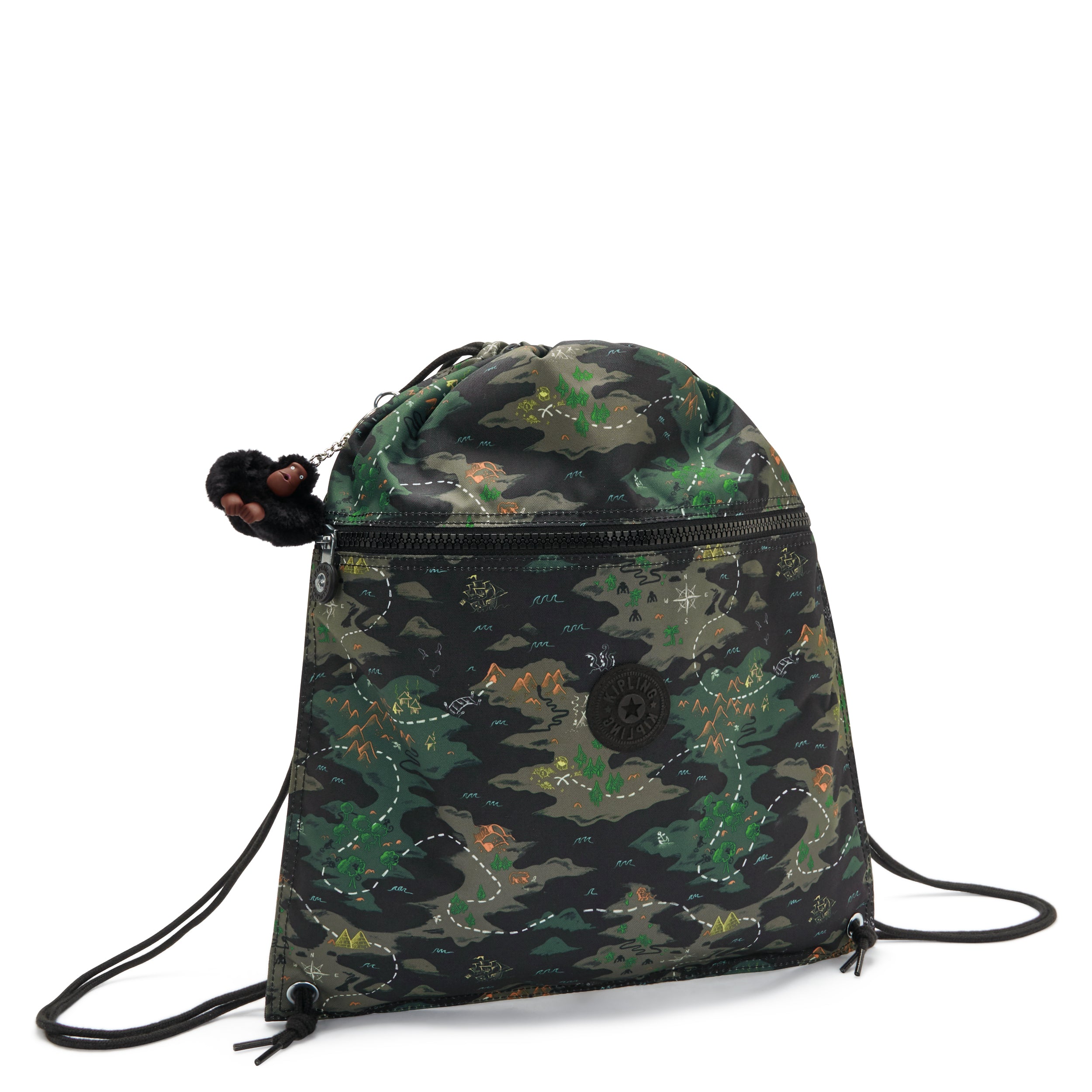 حقيبة ظهر KIPLING Supertaboo Camo Treasure متوسطة الحجم (مع رباط) I5637-3PB