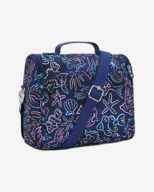 حقيبة غداء Kipling New Kichirou Disco Fish كبيرة مع جراب عربة I5749-4FK