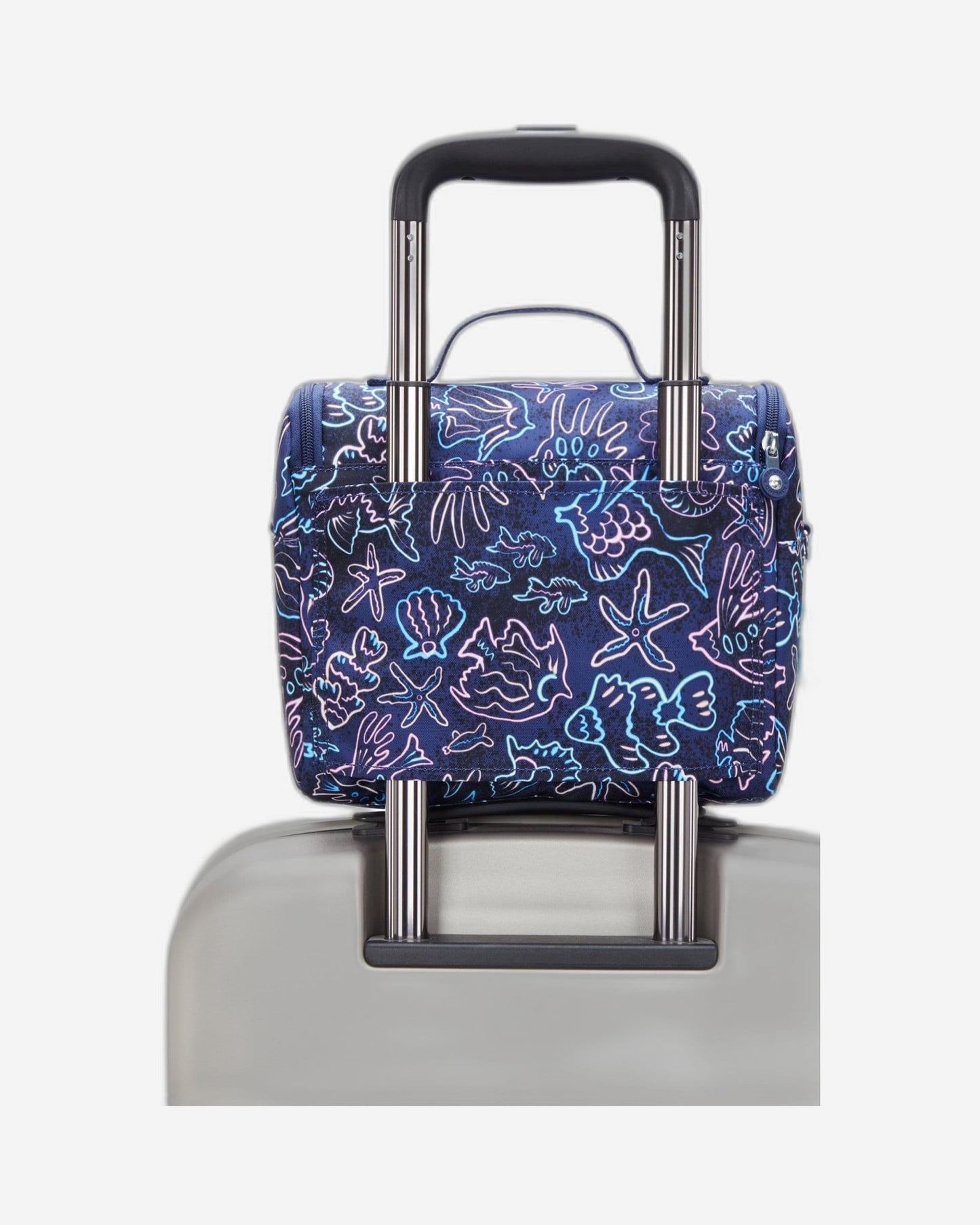 حقيبة غداء Kipling New Kichirou Disco Fish كبيرة مع جراب عربة I5749-4FK