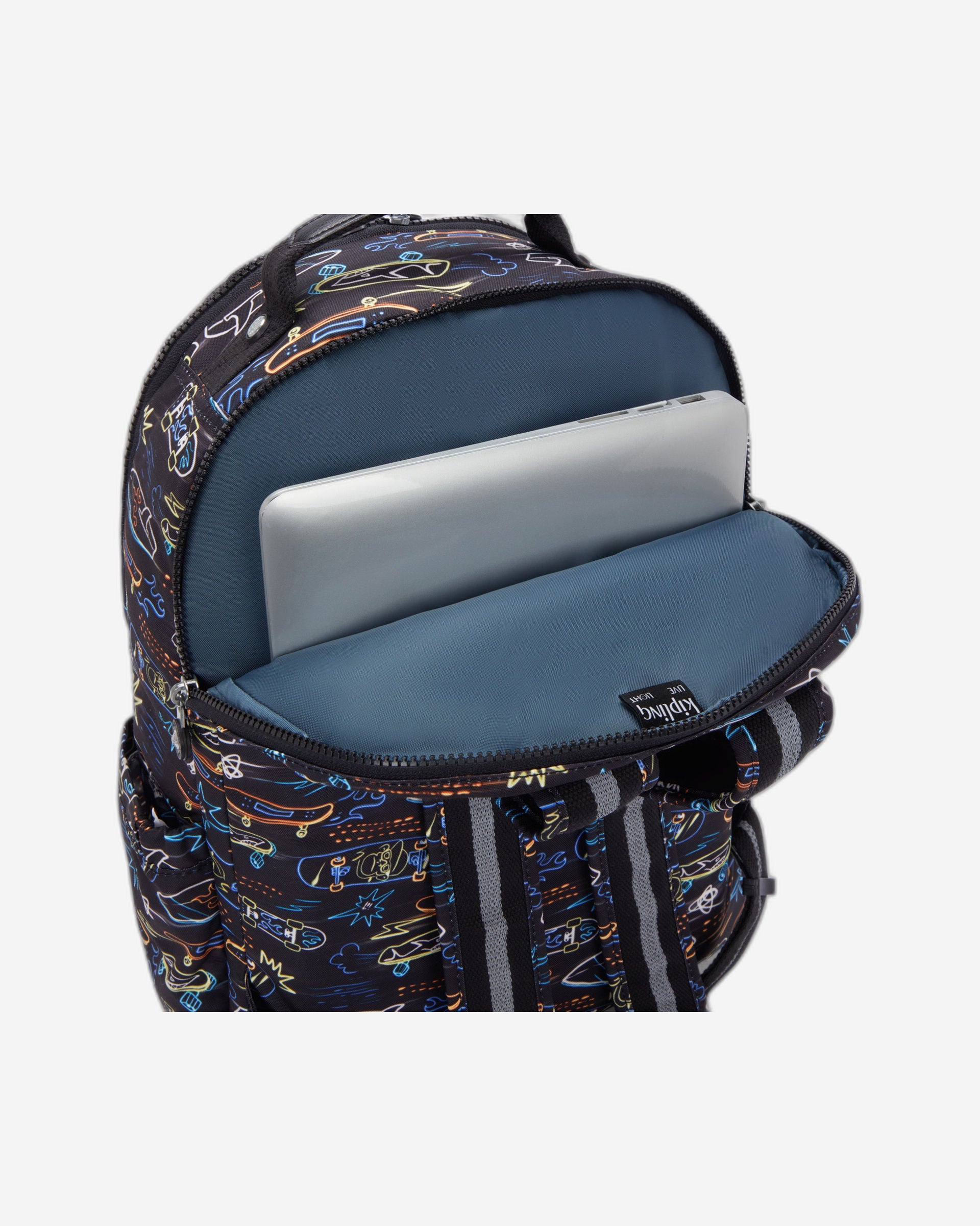 حقيبة ظهر Kipling Seoul Lap Neon Skate كبيرة مع حجرة للكمبيوتر المحمول I5816-71M