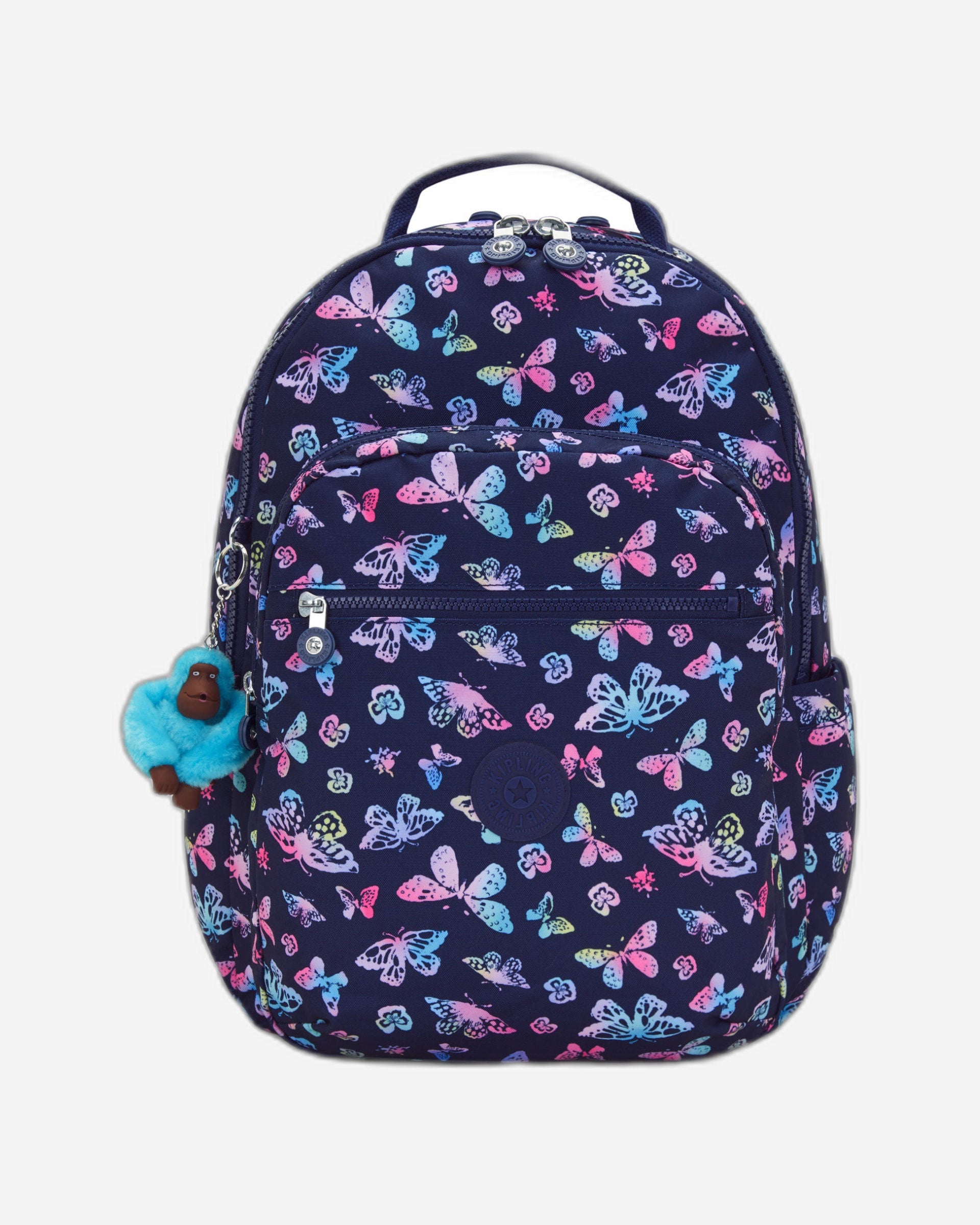 KIPLING-Seoul Lap-Large backpack (with laptop compartment)-Butterfly Fun-I5816-F5K