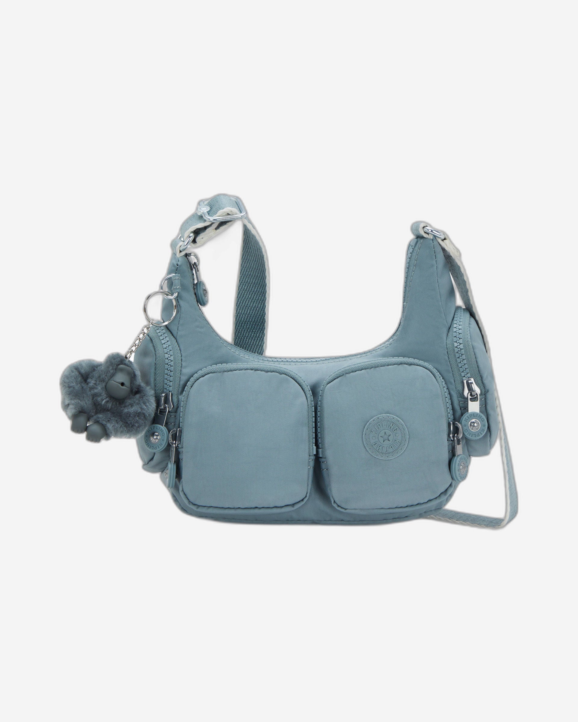 حقيبة كيبلينج ريكا صغيرة مريحة باللون الرمادي I5926-3NL