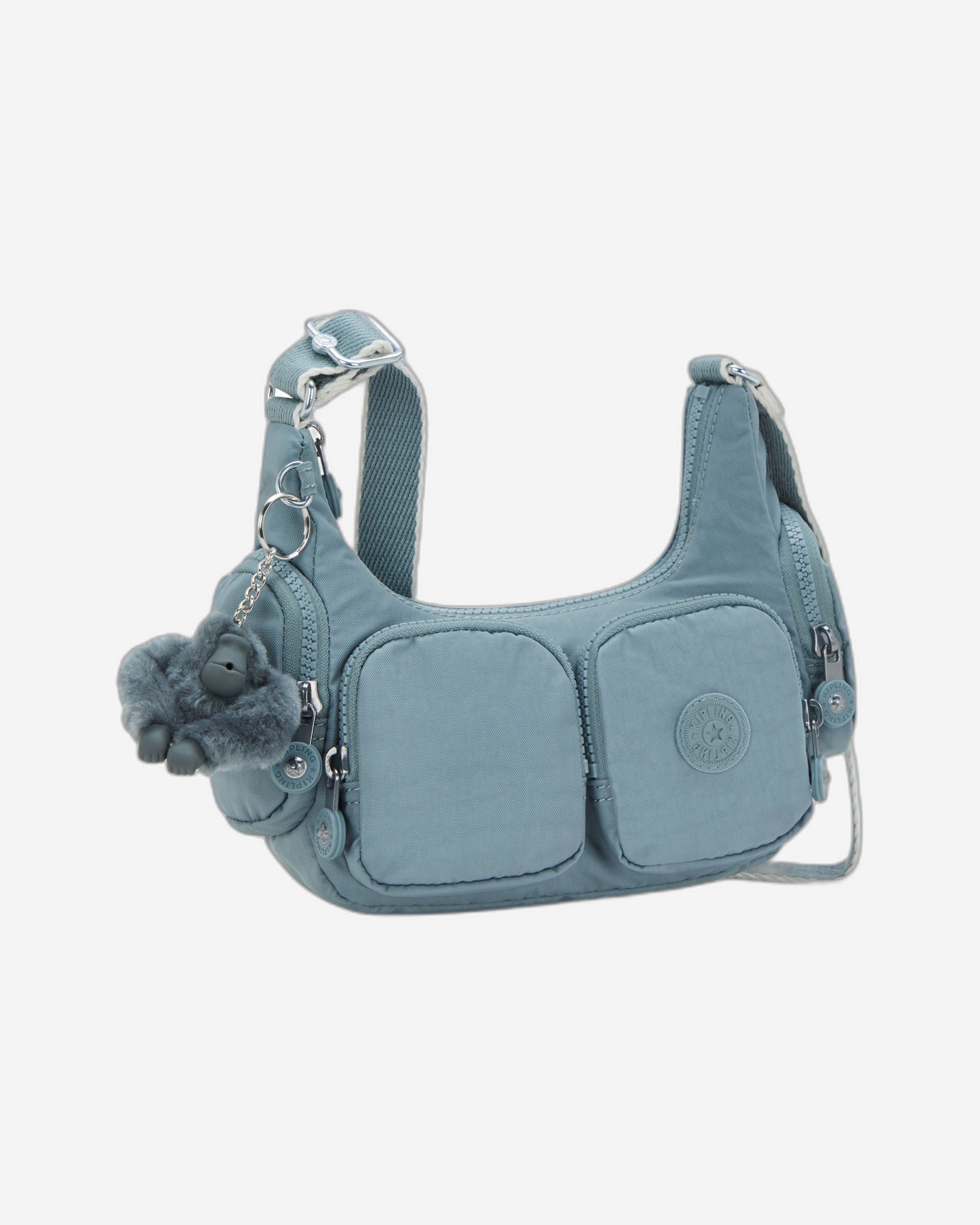 حقيبة كيبلينج ريكا صغيرة مريحة باللون الرمادي I5926-3NL