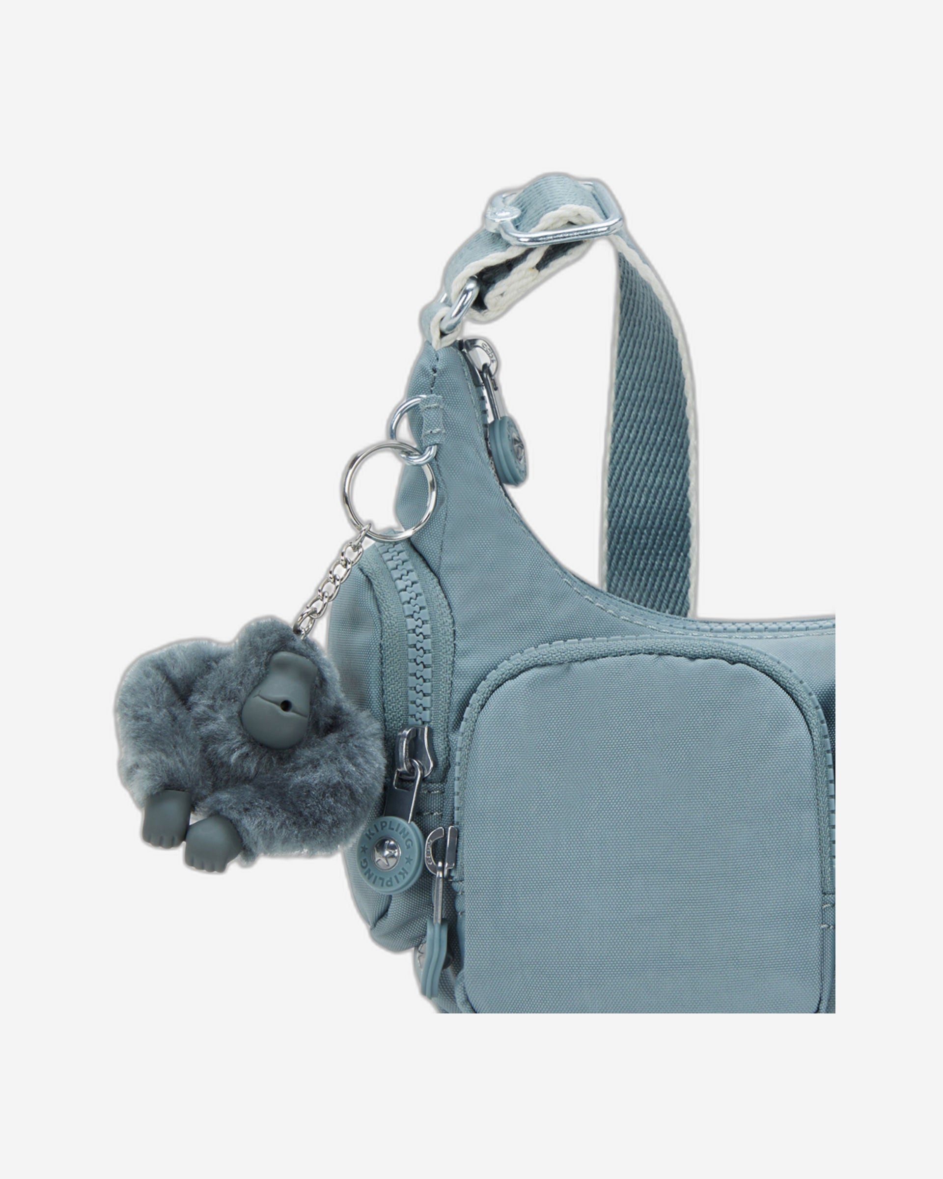 حقيبة كيبلينج ريكا صغيرة مريحة باللون الرمادي I5926-3NL