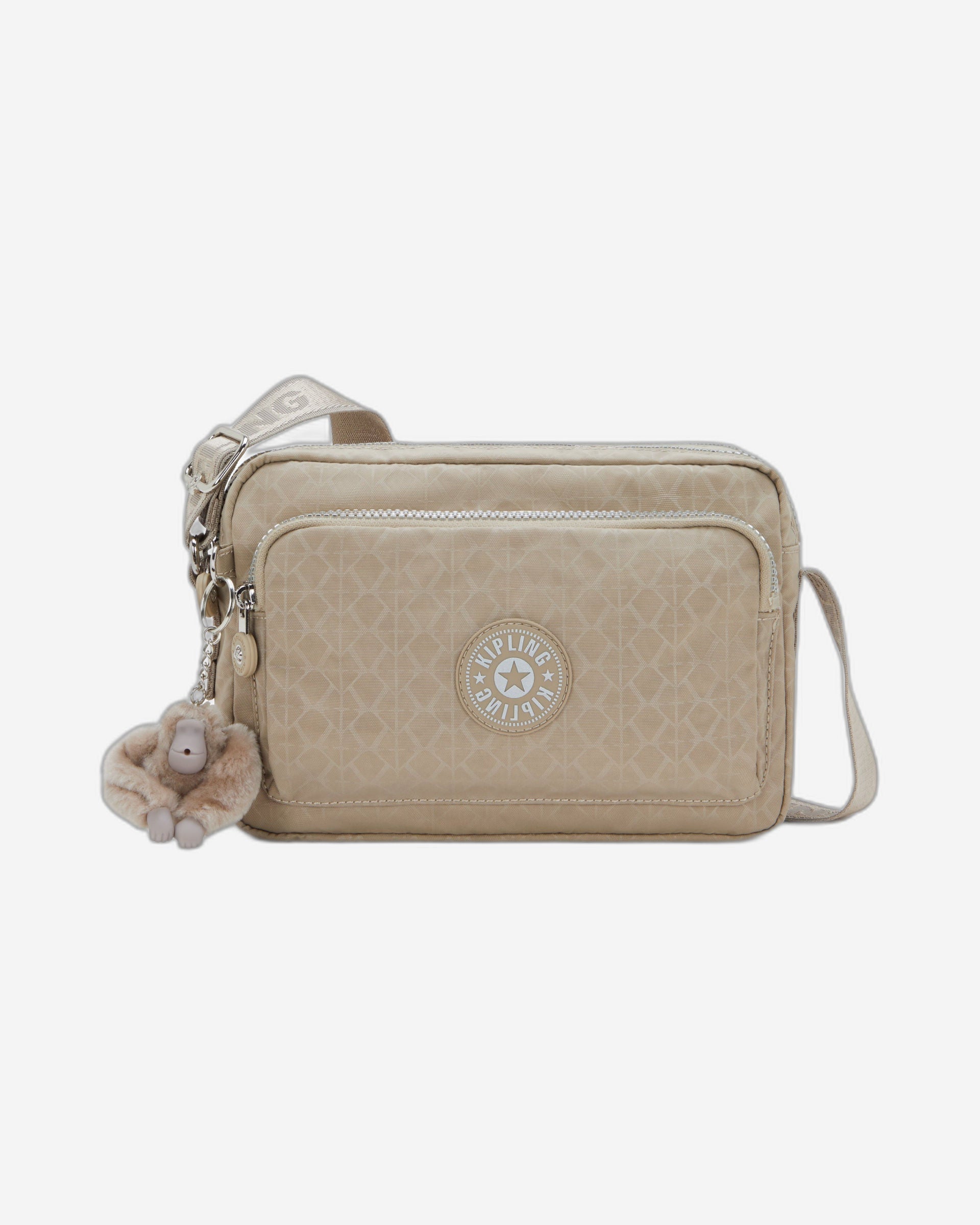 حقيبة كتف متوسطة الحجم Kipling Abanu M Zip Glorious Be Sil I5986-42N