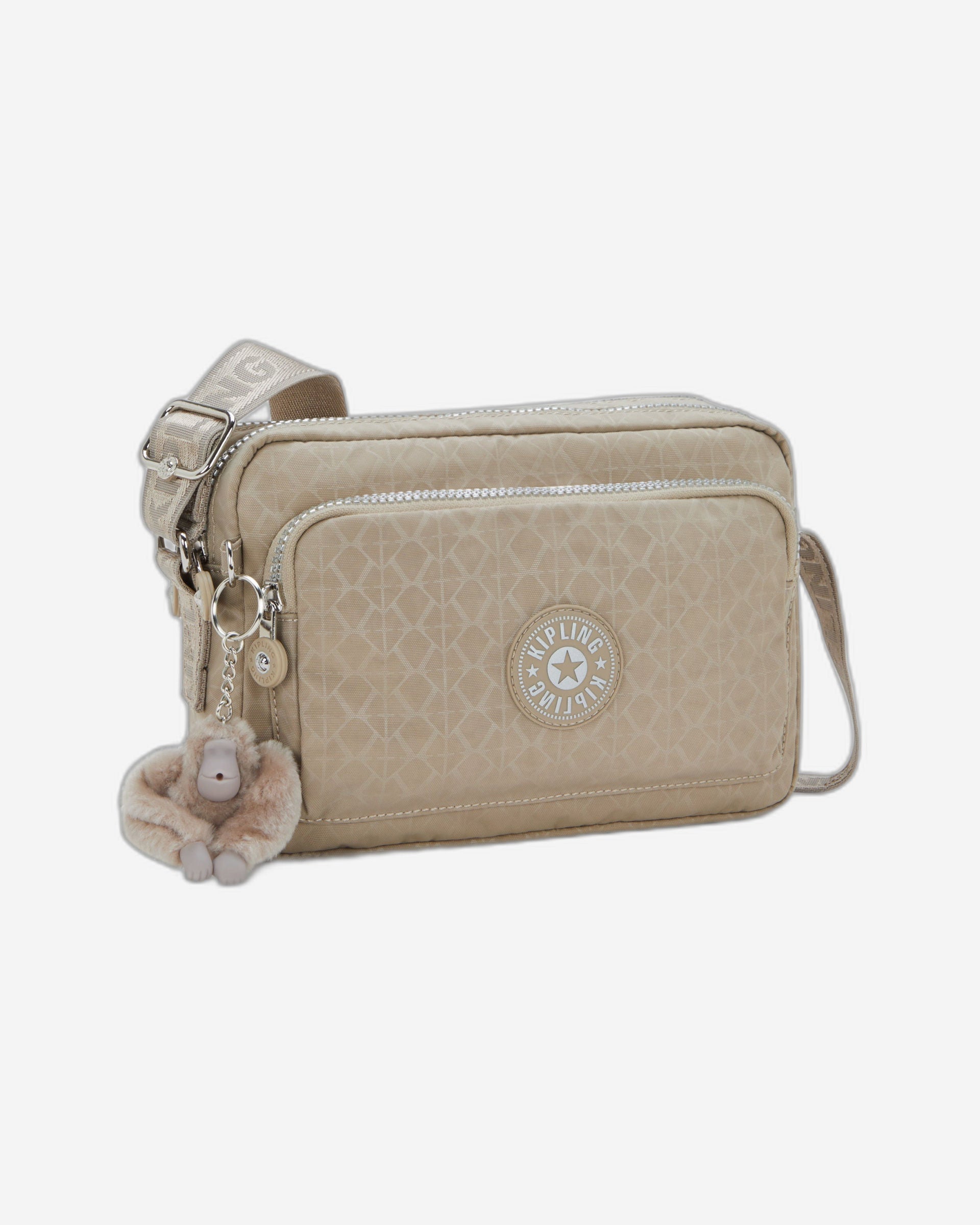 حقيبة كتف متوسطة الحجم Kipling Abanu M Zip Glorious Be Sil I5986-42N