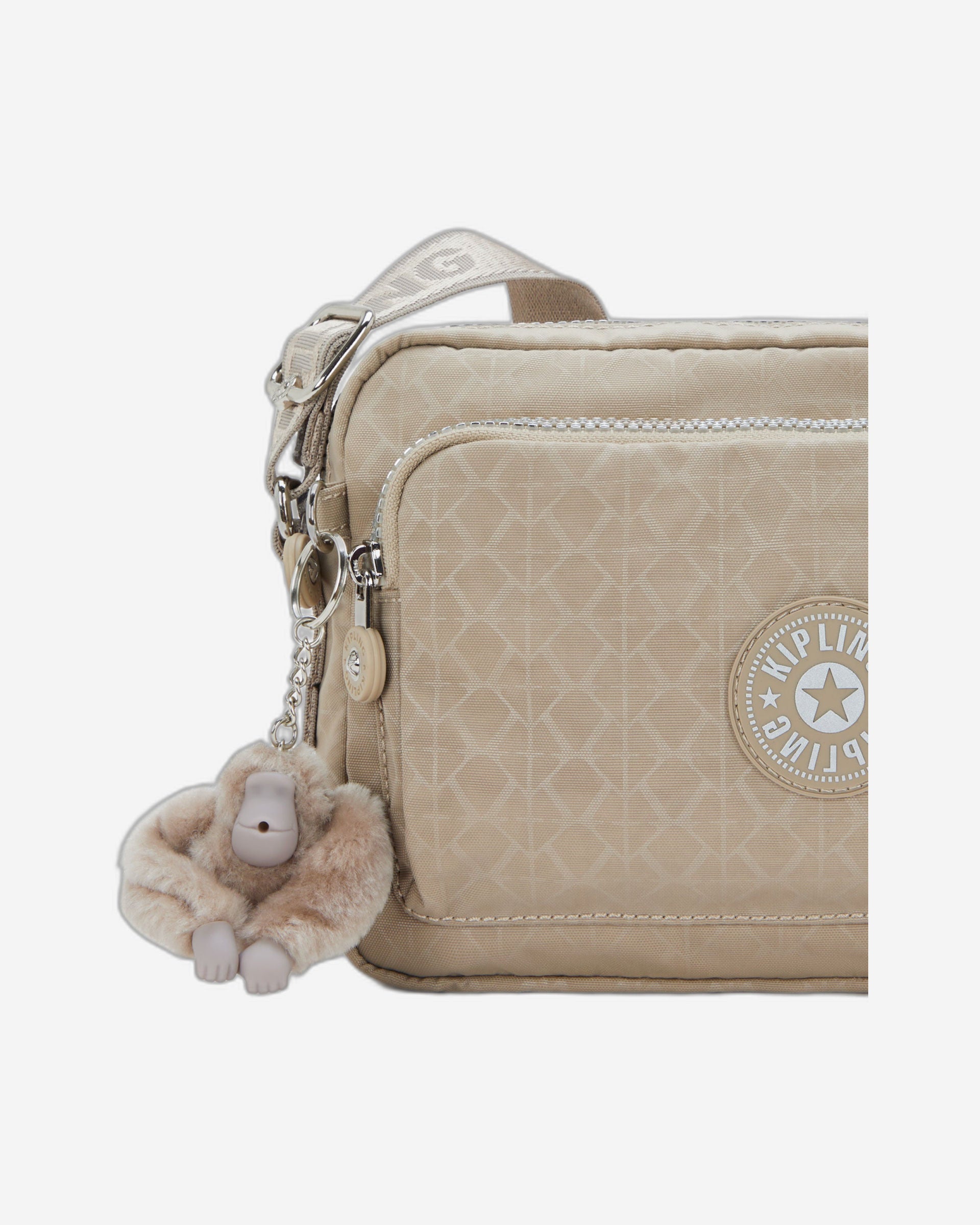 حقيبة كتف متوسطة الحجم Kipling Abanu M Zip Glorious Be Sil I5986-42N