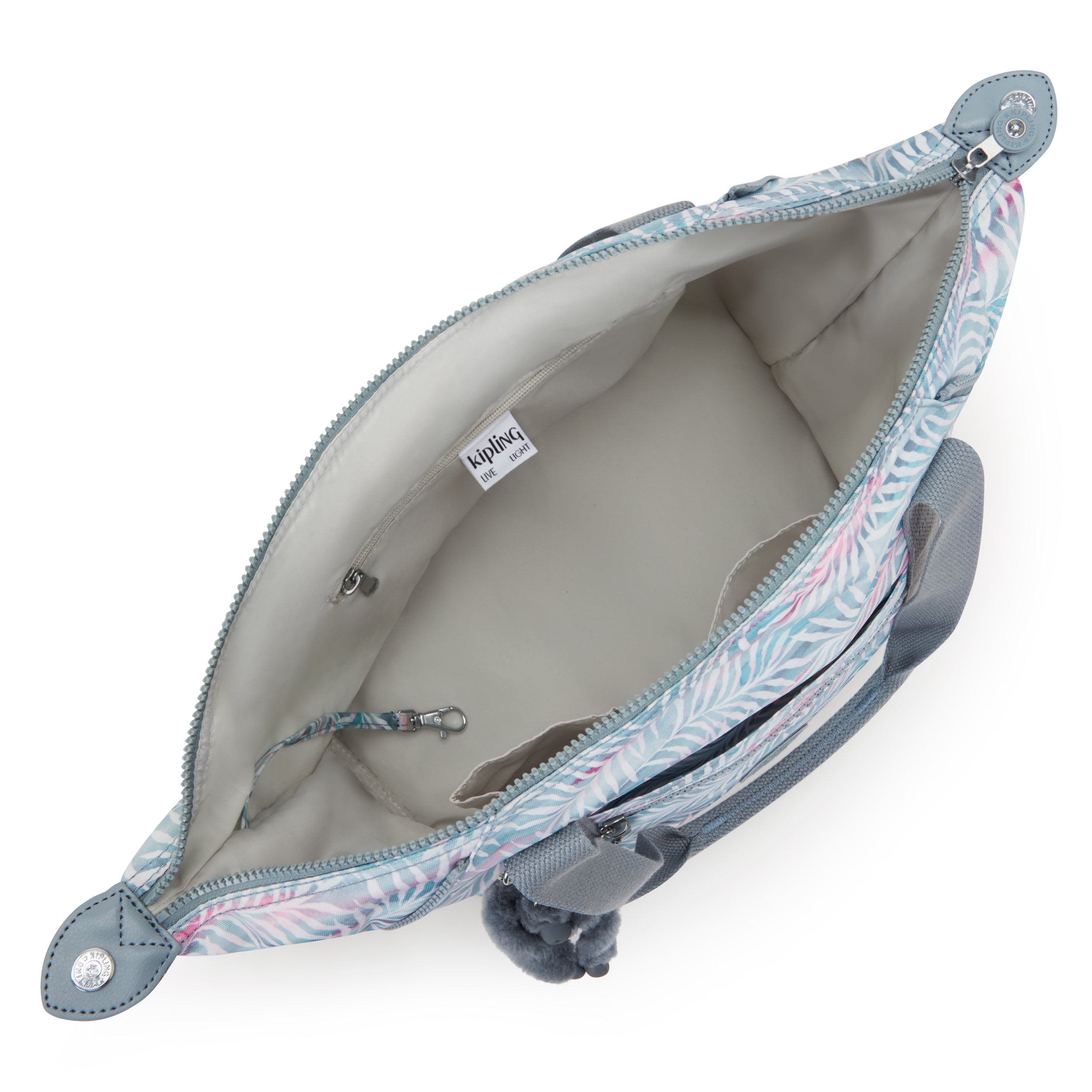 حقيبة كيبلينج آرت متوسطة الحجم بتصميم أوراق النخيل I5991-3QN