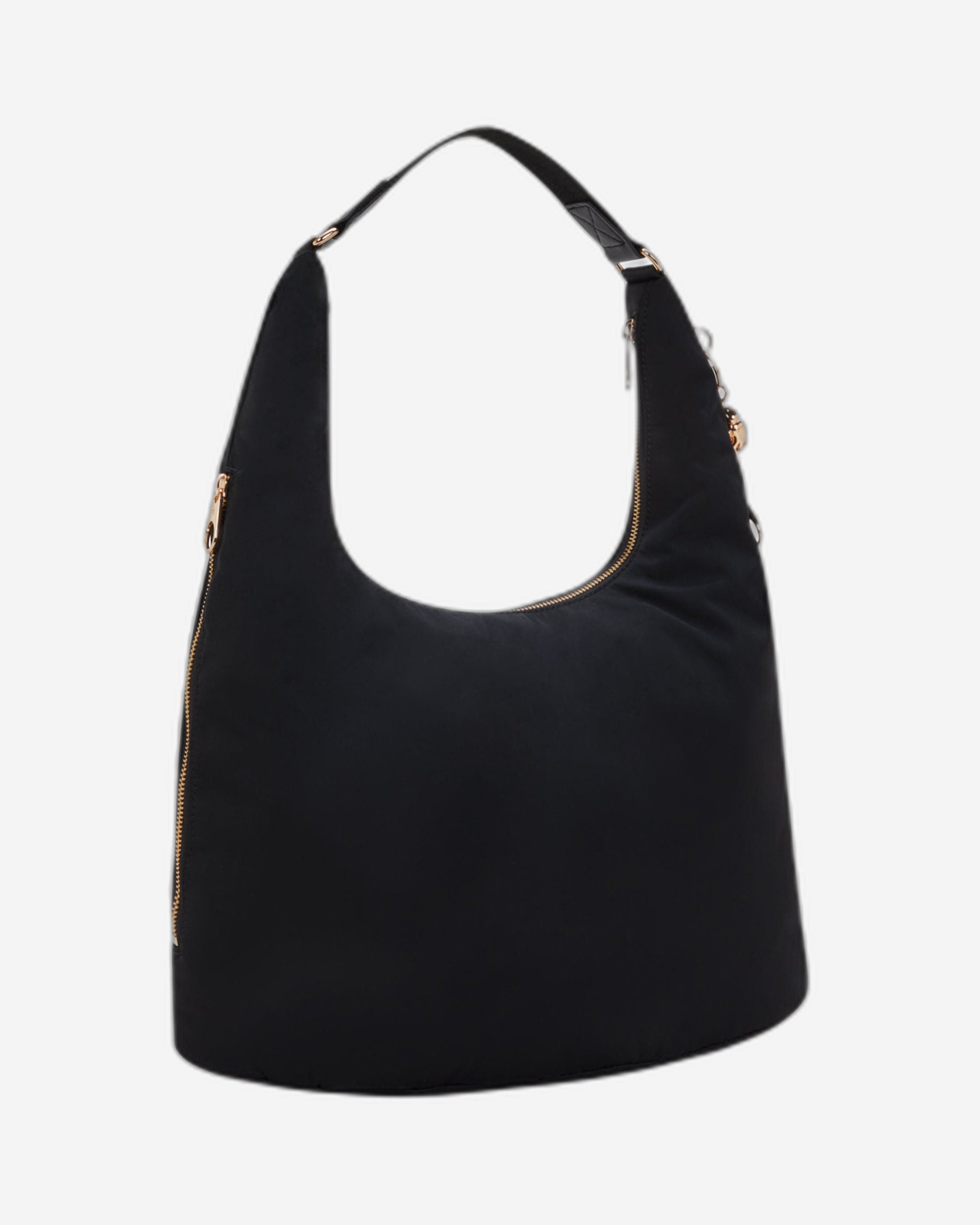 حقيبة كتف كيبلينج إيانا زيب متوسطة الحجم باللون الأسود والوردي والتوابل I6031-62Q