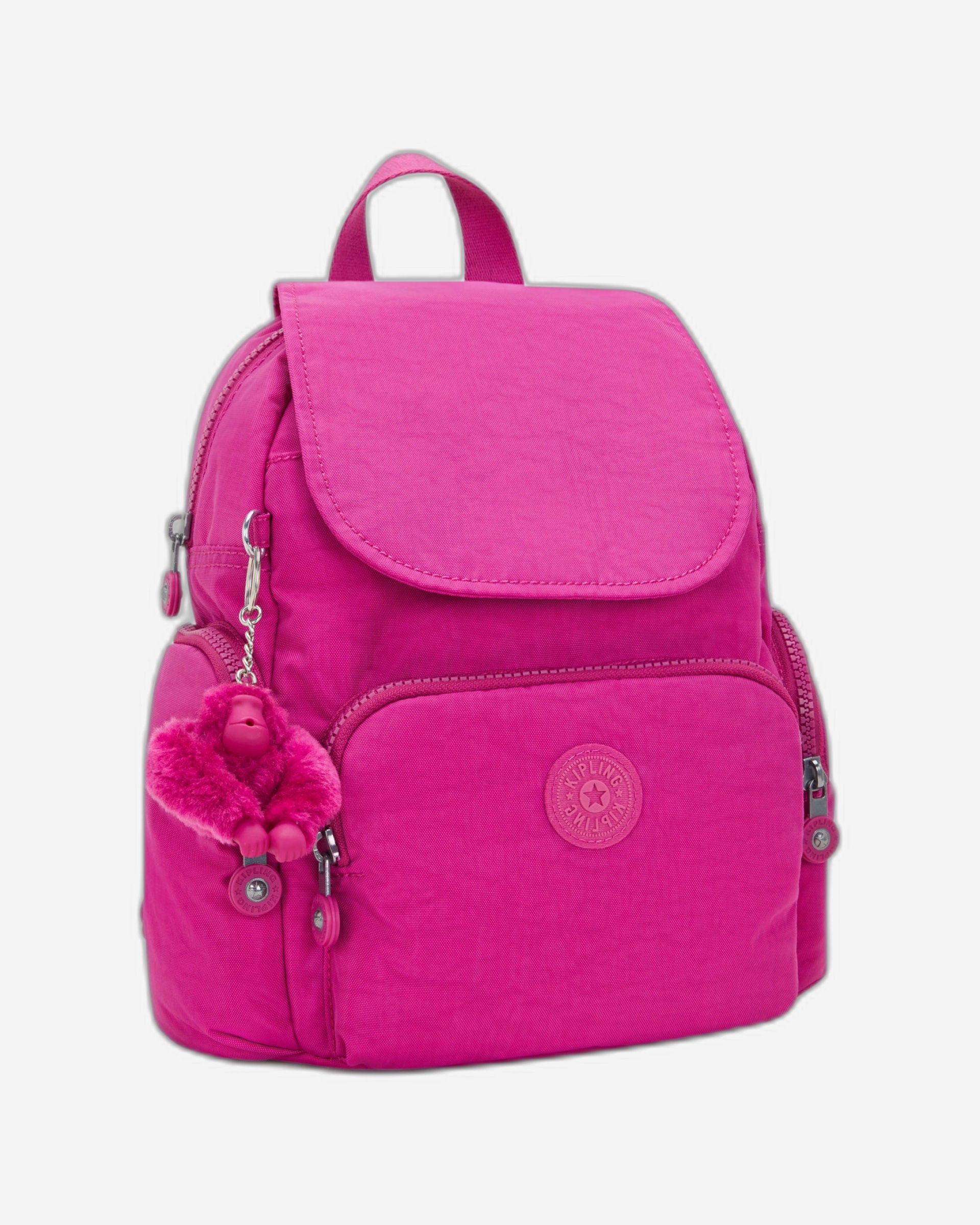 حقيبة ظهر كيبلينج سيتي زيب ميني فوشيا متوهجة صغيرة I6046-3KU