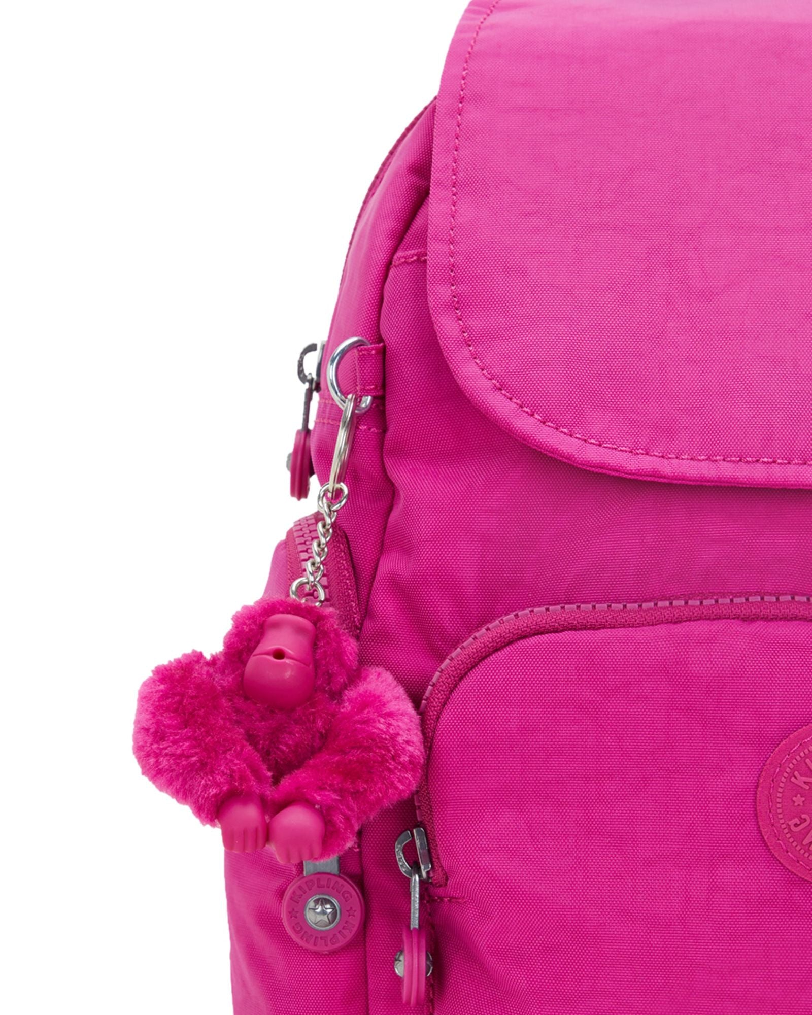 حقيبة ظهر كيبلينج سيتي زيب ميني فوشيا متوهجة صغيرة I6046-3KU