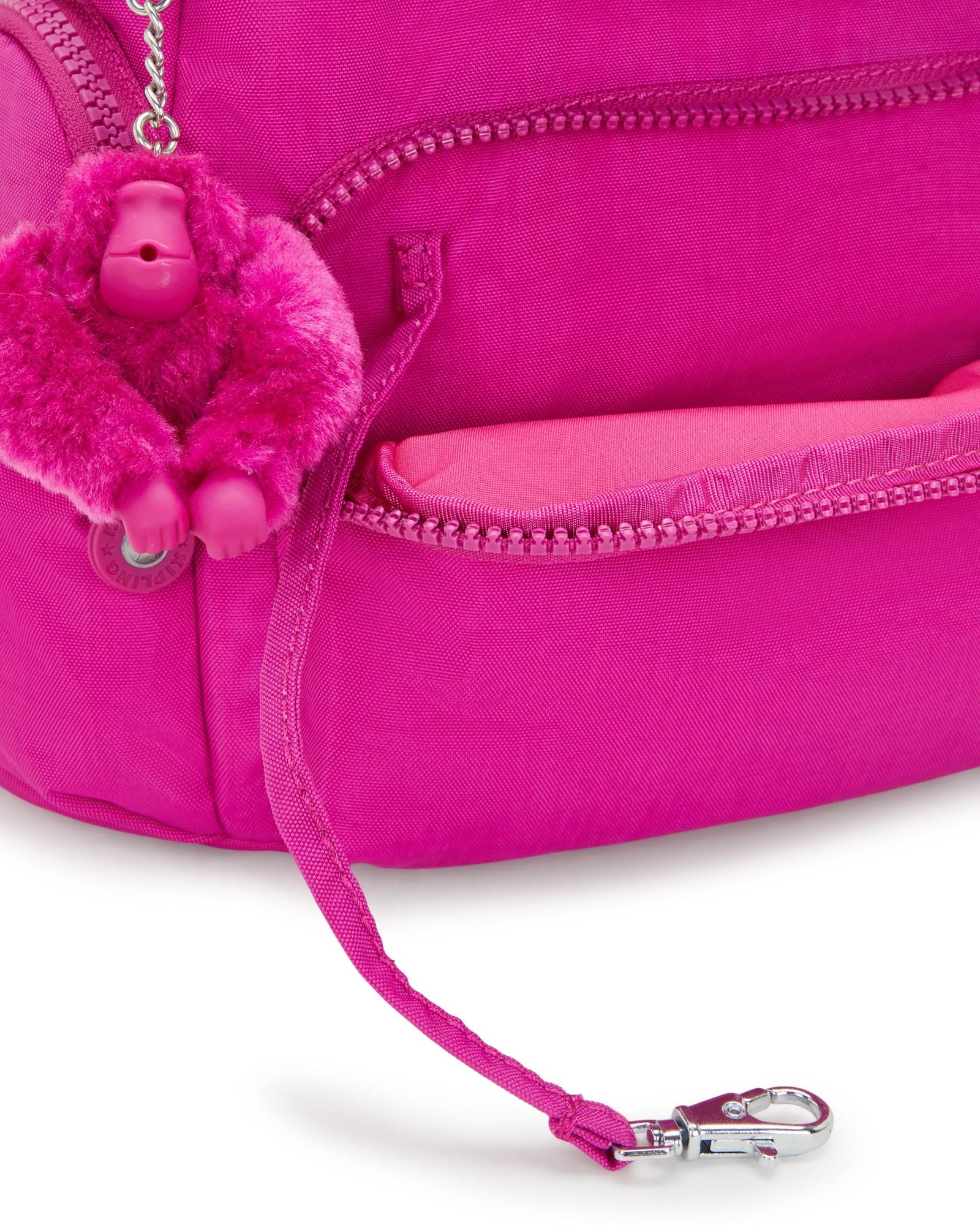 حقيبة ظهر كيبلينج سيتي زيب ميني فوشيا متوهجة صغيرة I6046-3KU