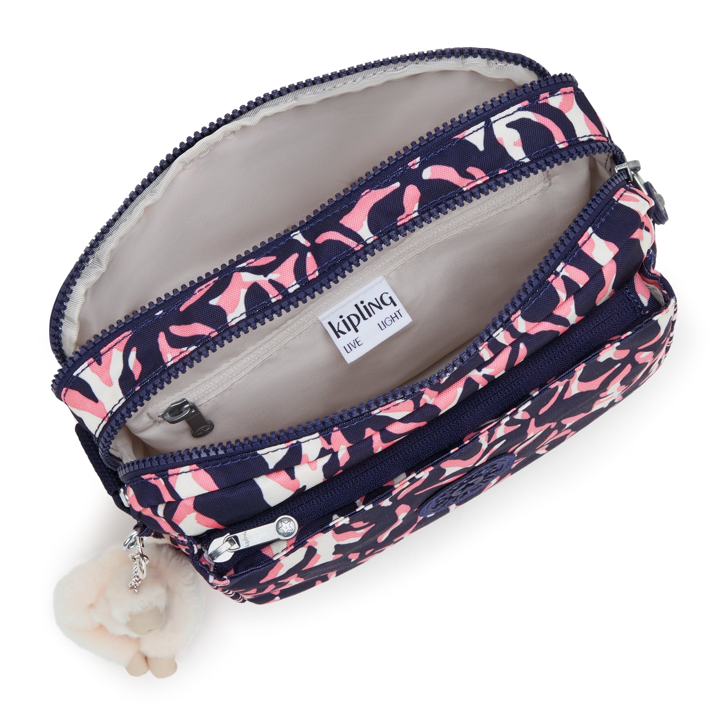 حقيبة Kipling Abanu M متوسطة الحجم بتصميم Palm Mood I6237-6PQ