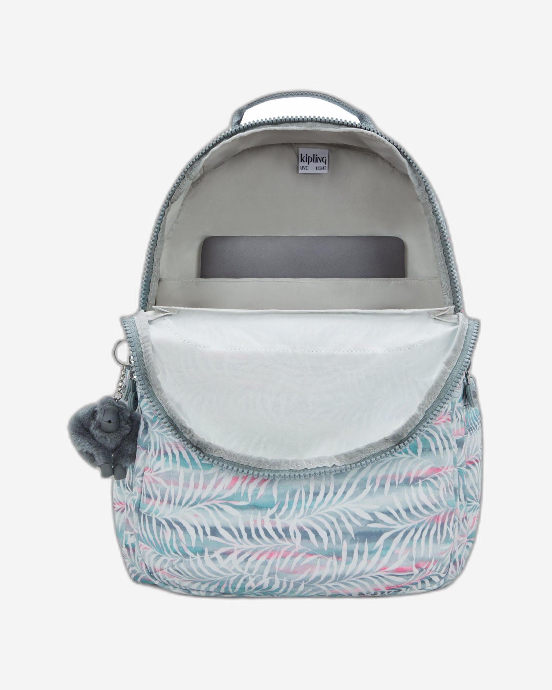 حقيبة ظهر كيبلينج سيول بنقشة أوراق النخيل الكبيرة I6269-3QN