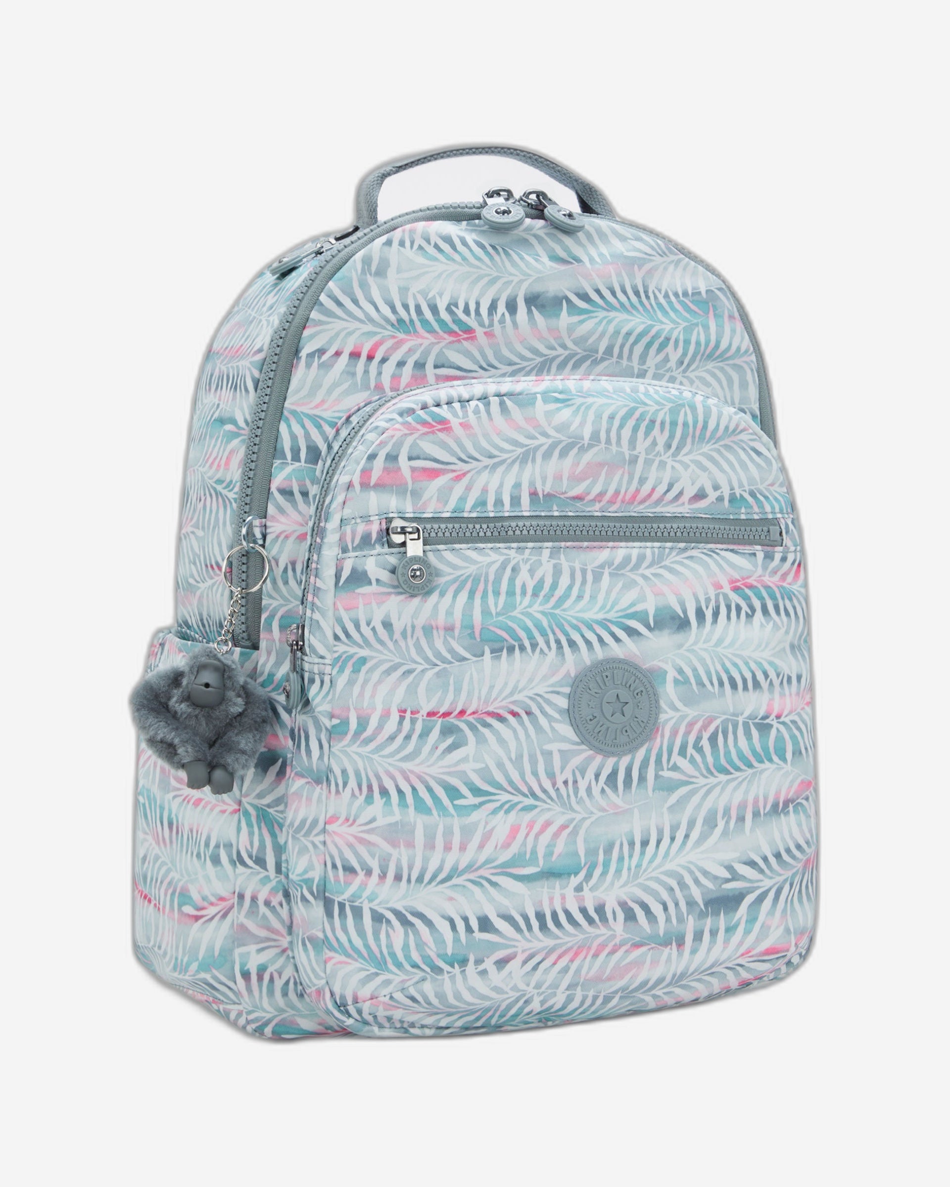 حقيبة ظهر كيبلينج سيول بنقشة أوراق النخيل الكبيرة I6269-3QN