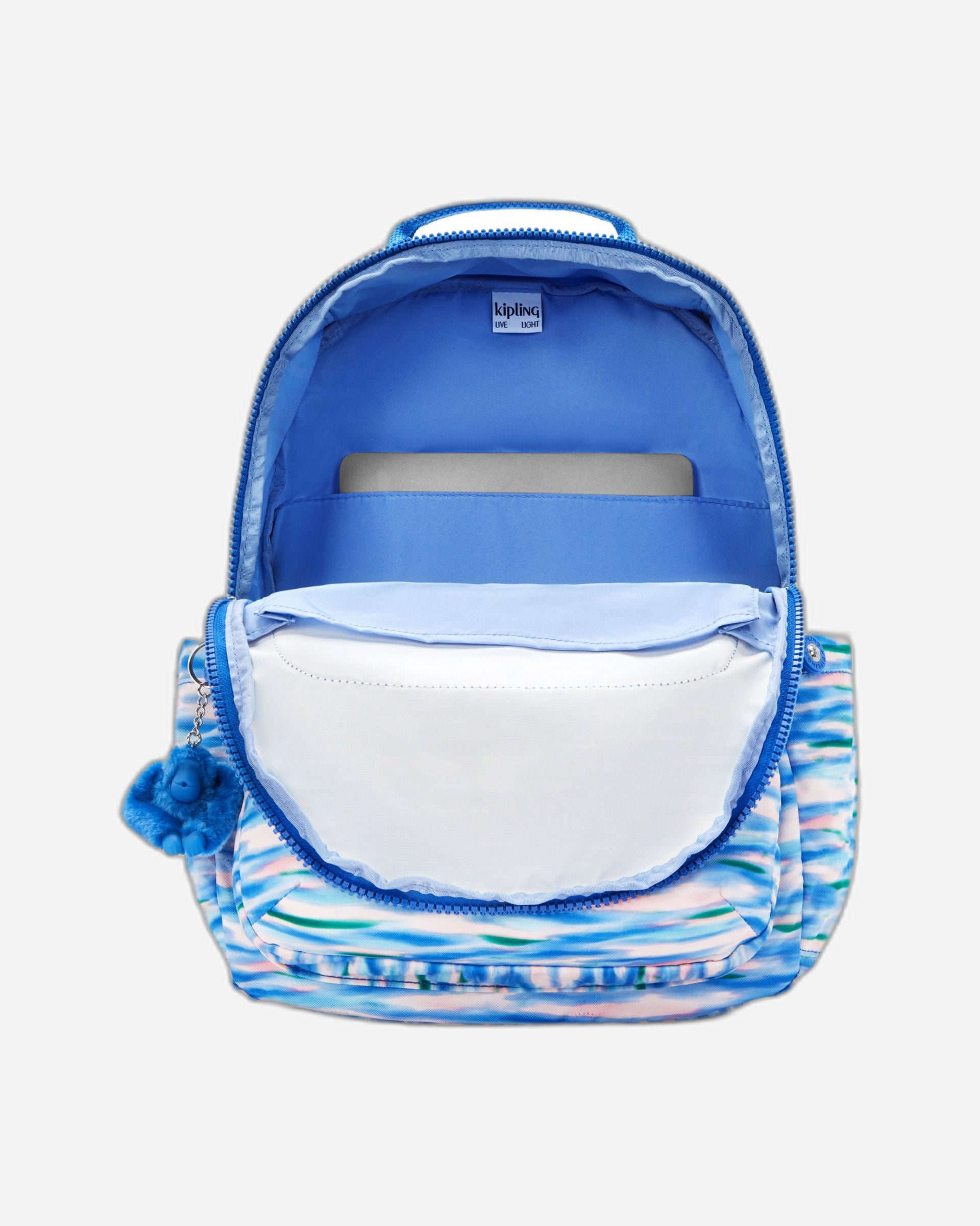 حقيبة ظهر كيبلينج سيول زرقاء مخففة كبيرة C2I6269-TX9
