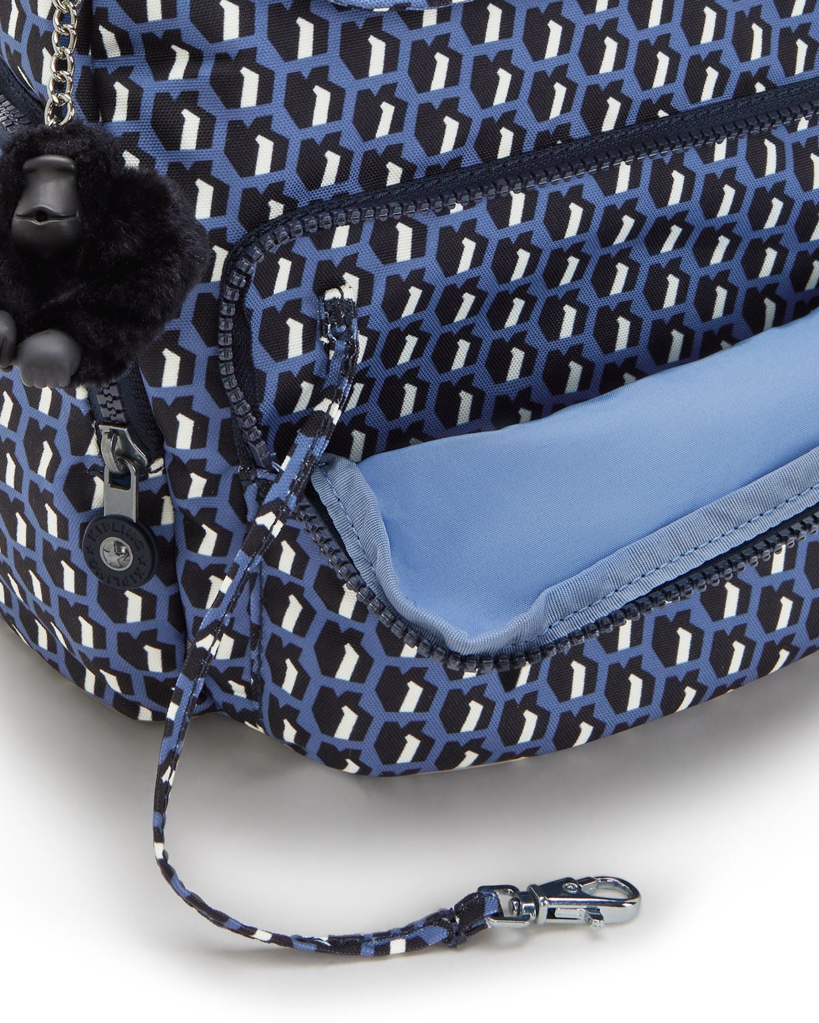 حقيبة ظهر كيبلينج سيتي زيب إس 3 دي كيه زرقاء صغيرة I6345-4JS