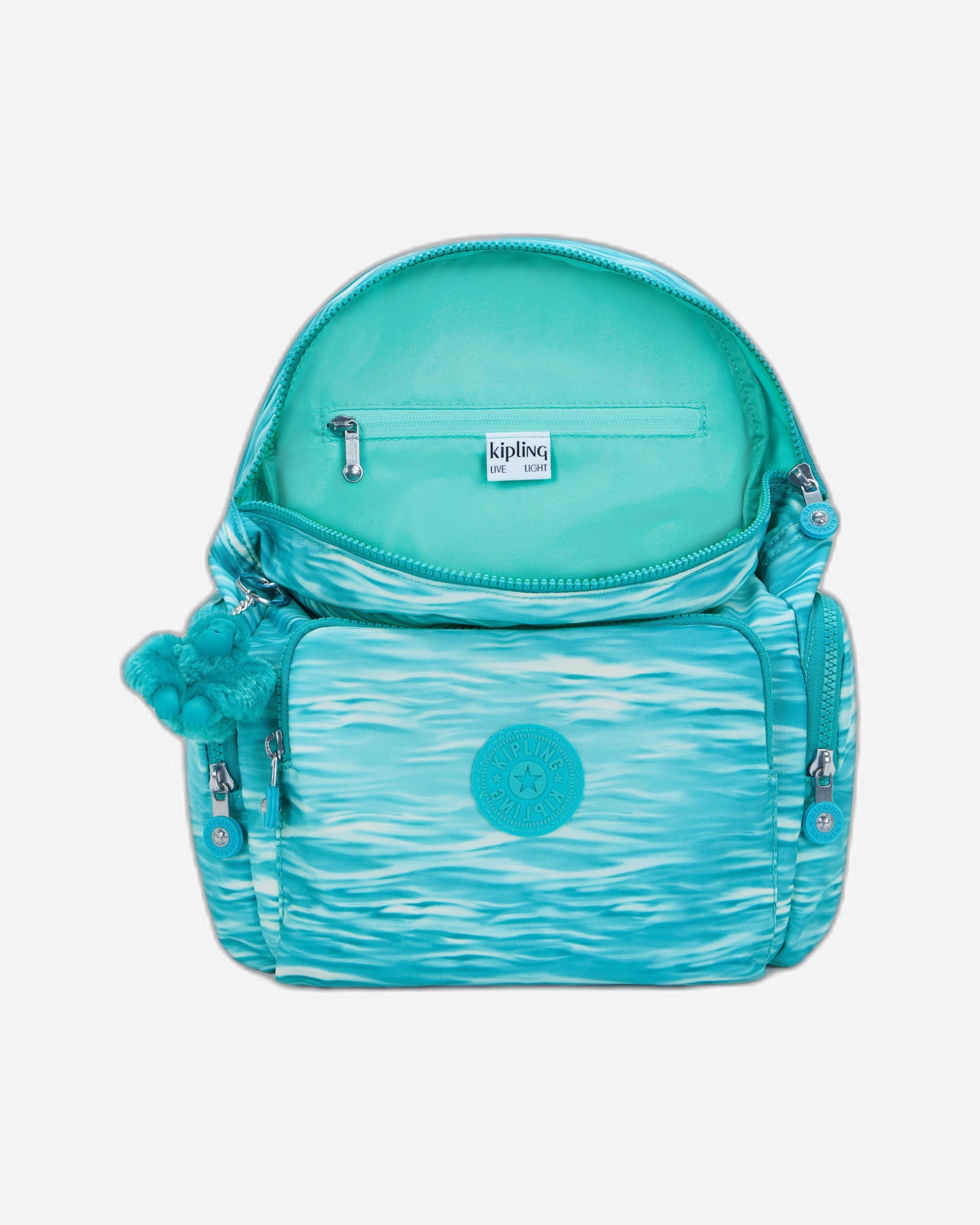 حقيبة ظهر صغيرة من كيبلينج سيتي زيب إس أكوا بول C2I6345-5MF