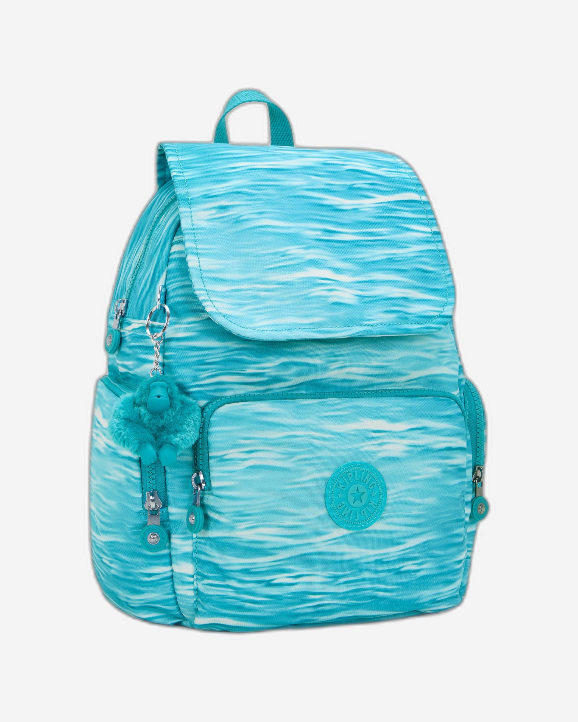 حقيبة ظهر صغيرة من كيبلينج سيتي زيب إس أكوا بول C2I6345-5MF