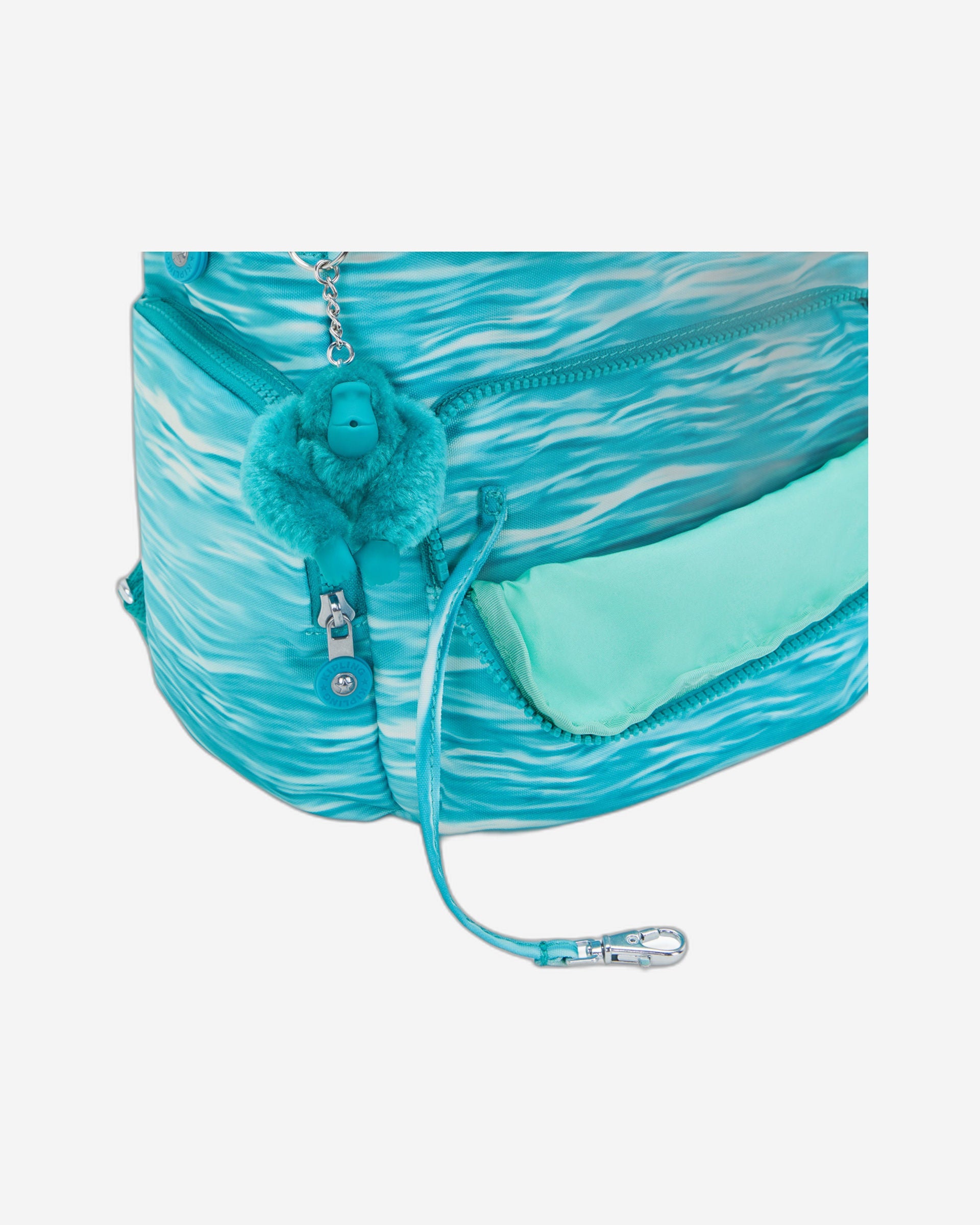 حقيبة ظهر صغيرة من كيبلينج سيتي زيب إس أكوا بول C2I6345-5MF