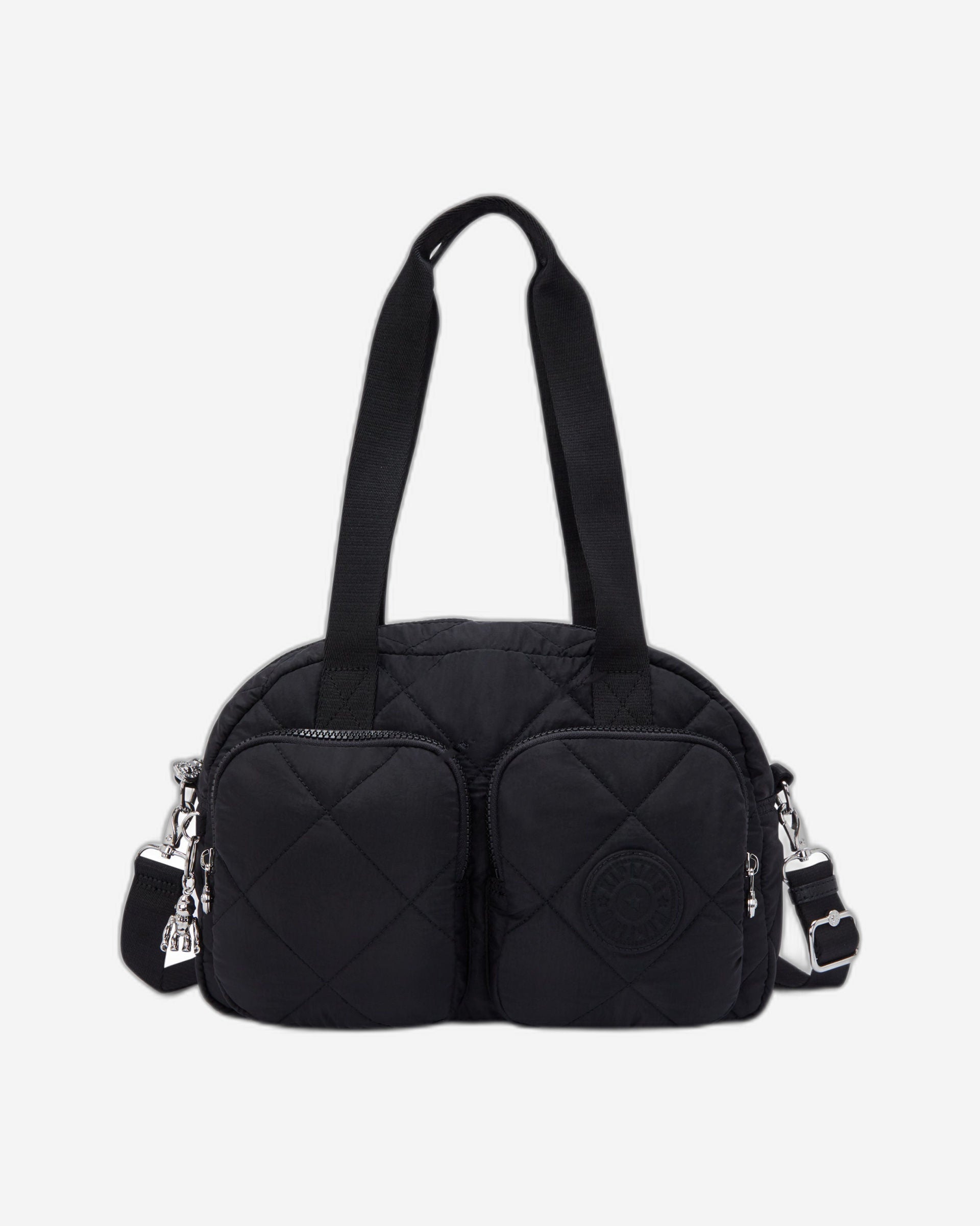 حقيبة كتف متوسطة الحجم من Kipling Cool Defea Cosmic Black Quilt I6560-95R
