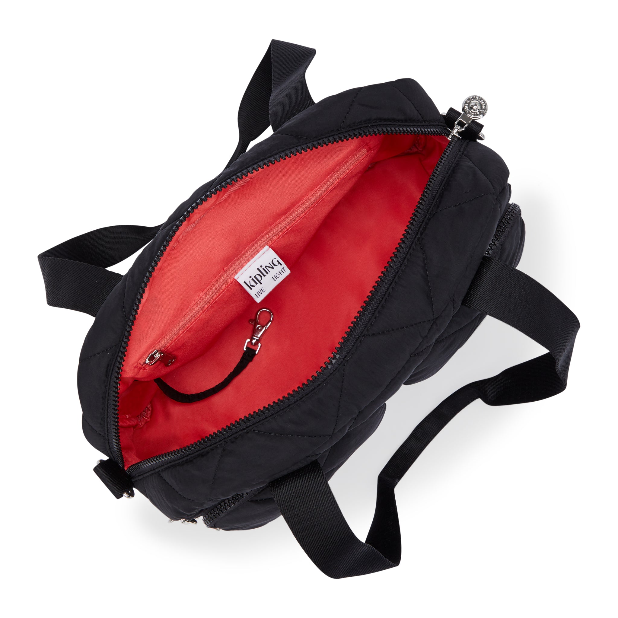 حقيبة كتف متوسطة الحجم من Kipling Cool Defea Cosmic Black Quilt I6560-95R