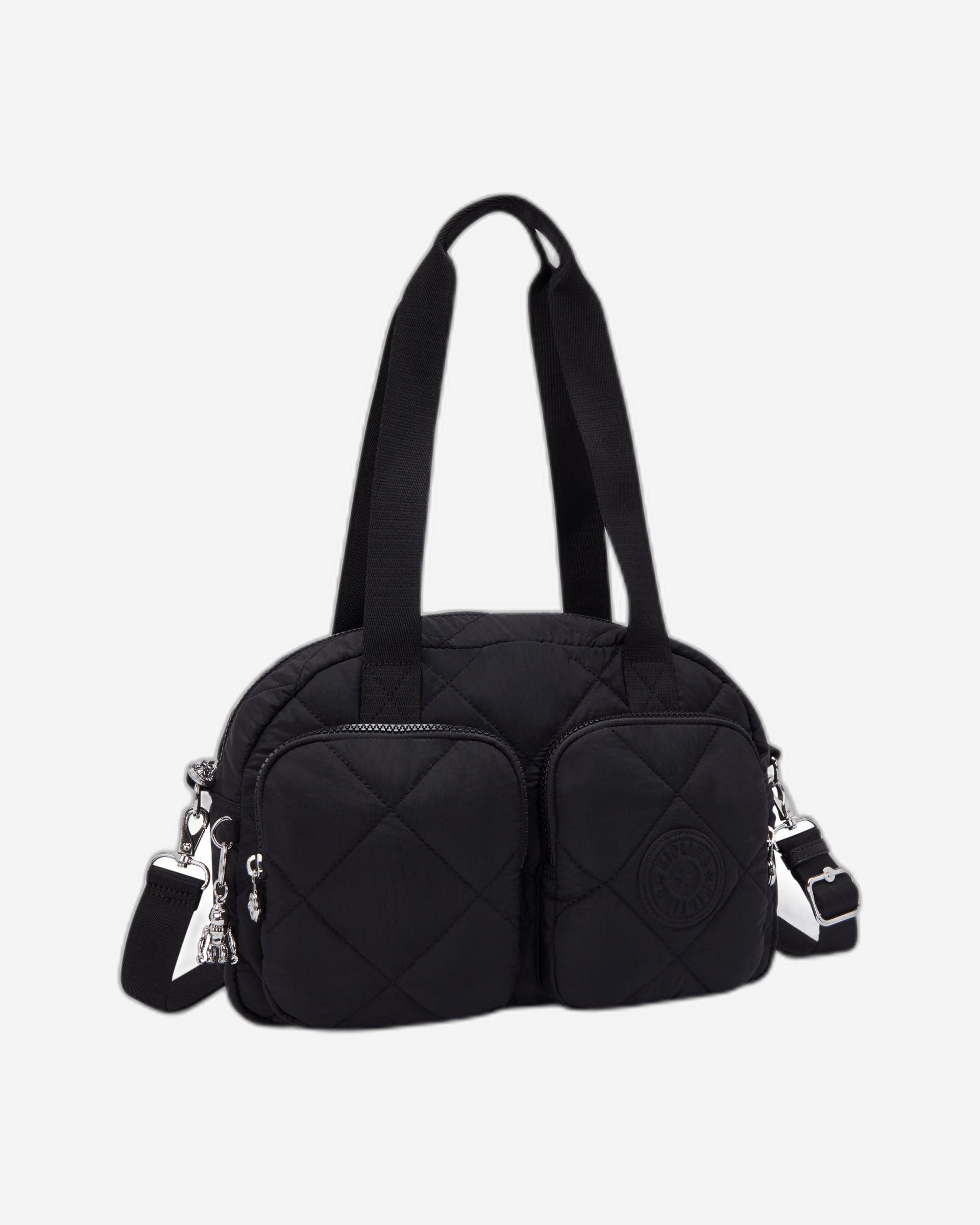 حقيبة كتف متوسطة الحجم من Kipling Cool Defea Cosmic Black Quilt I6560-95R