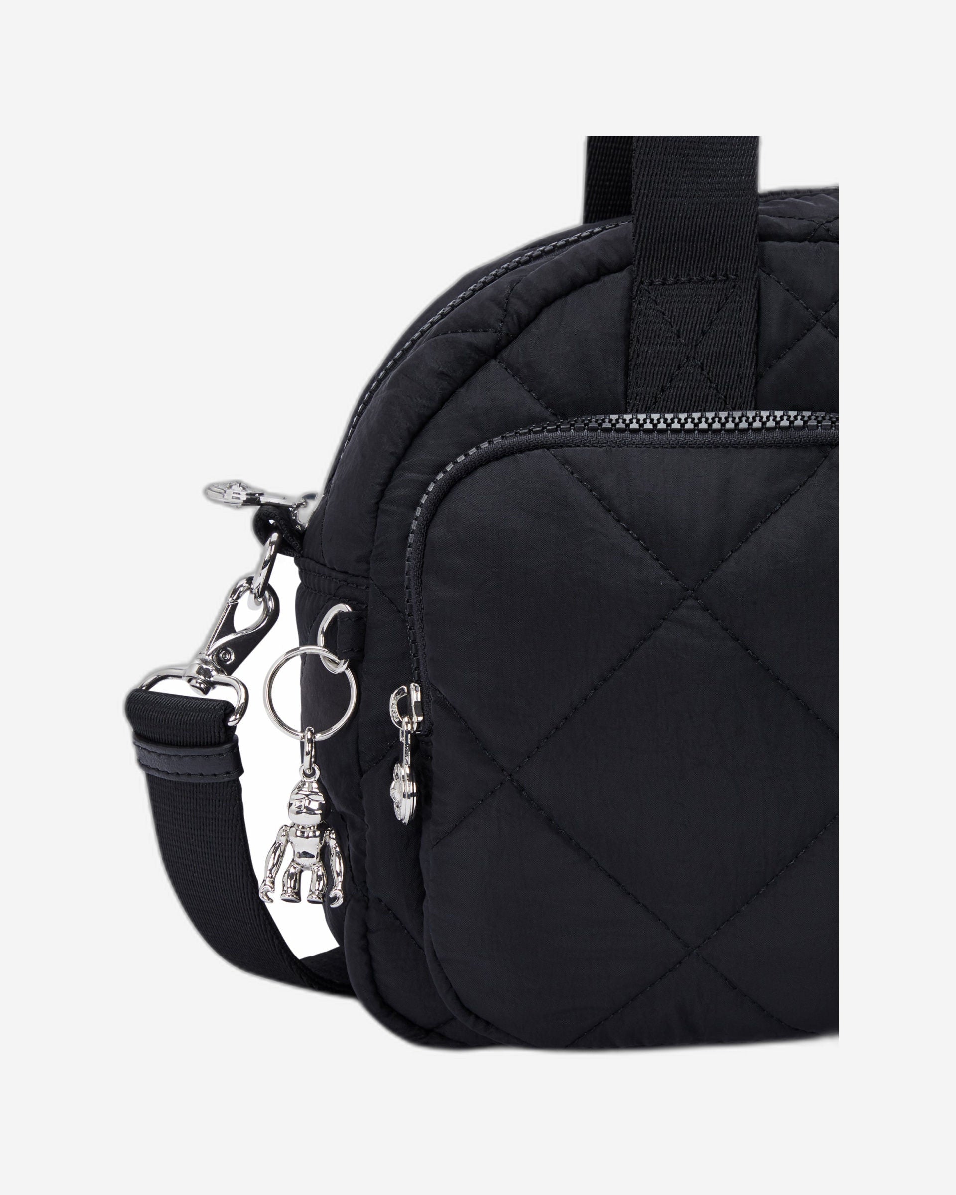 حقيبة كتف متوسطة الحجم من Kipling Cool Defea Cosmic Black Quilt I6560-95R